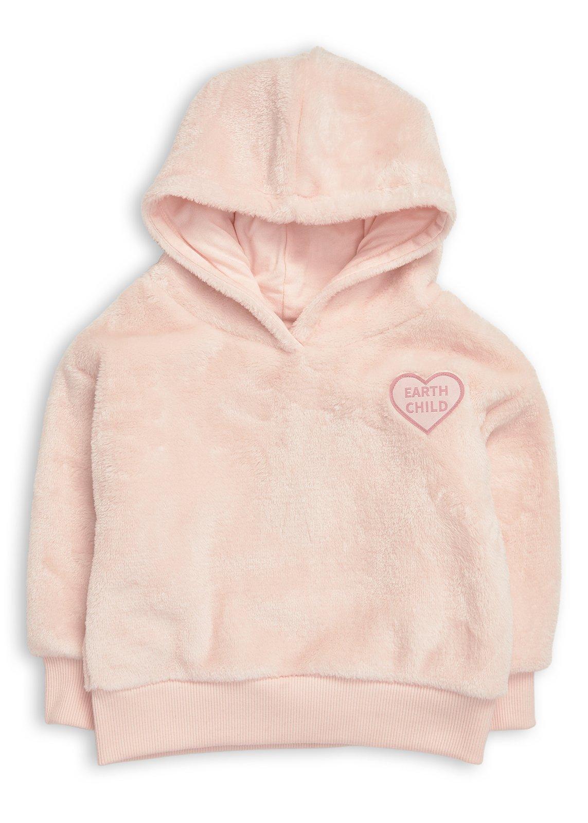 Baby Girls Pink Faux Fur Hoodie (3252383) | Earthchild