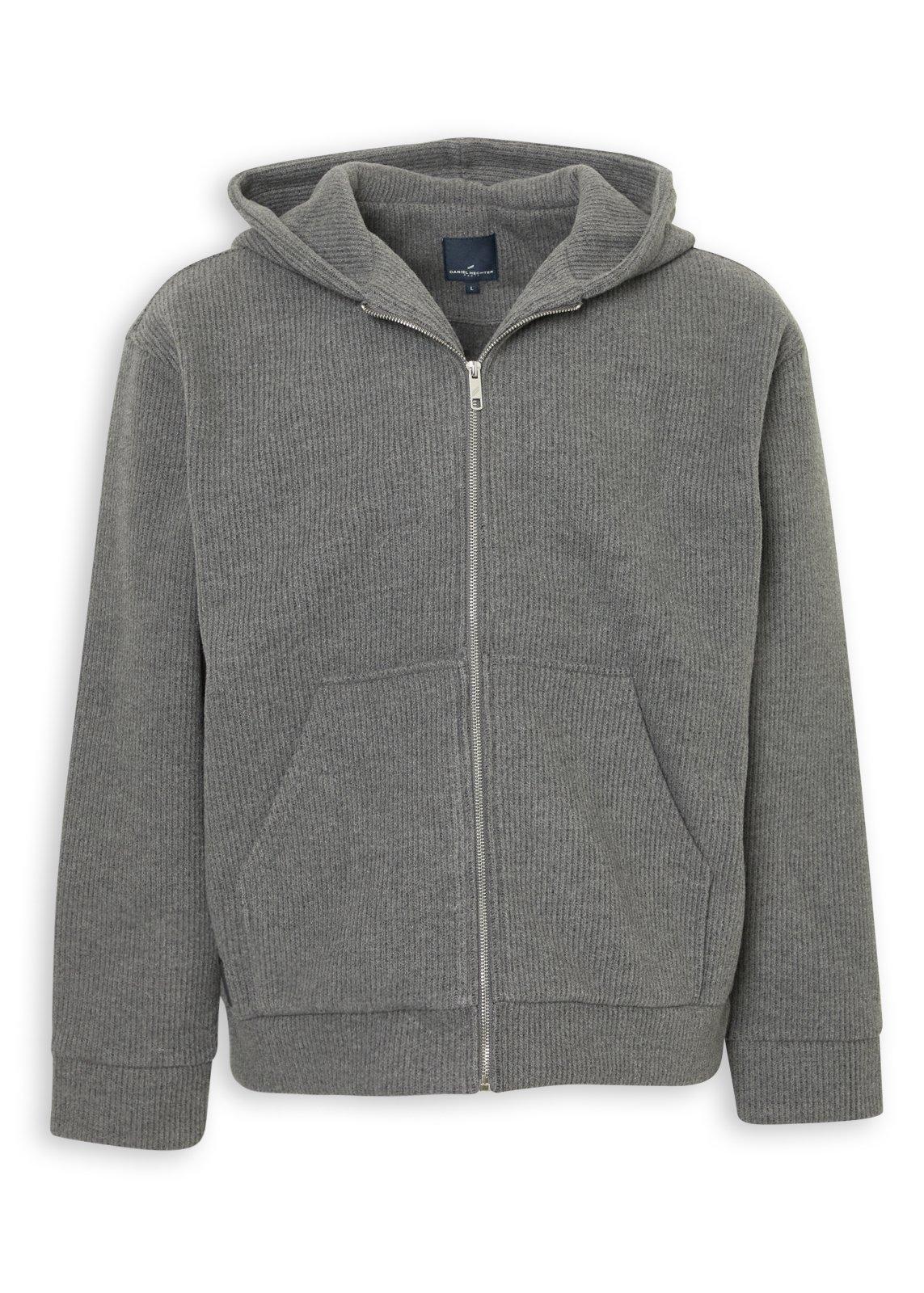 Charcoal Bond Rib Knit Hoodie (3252675) | Daniel Hechter