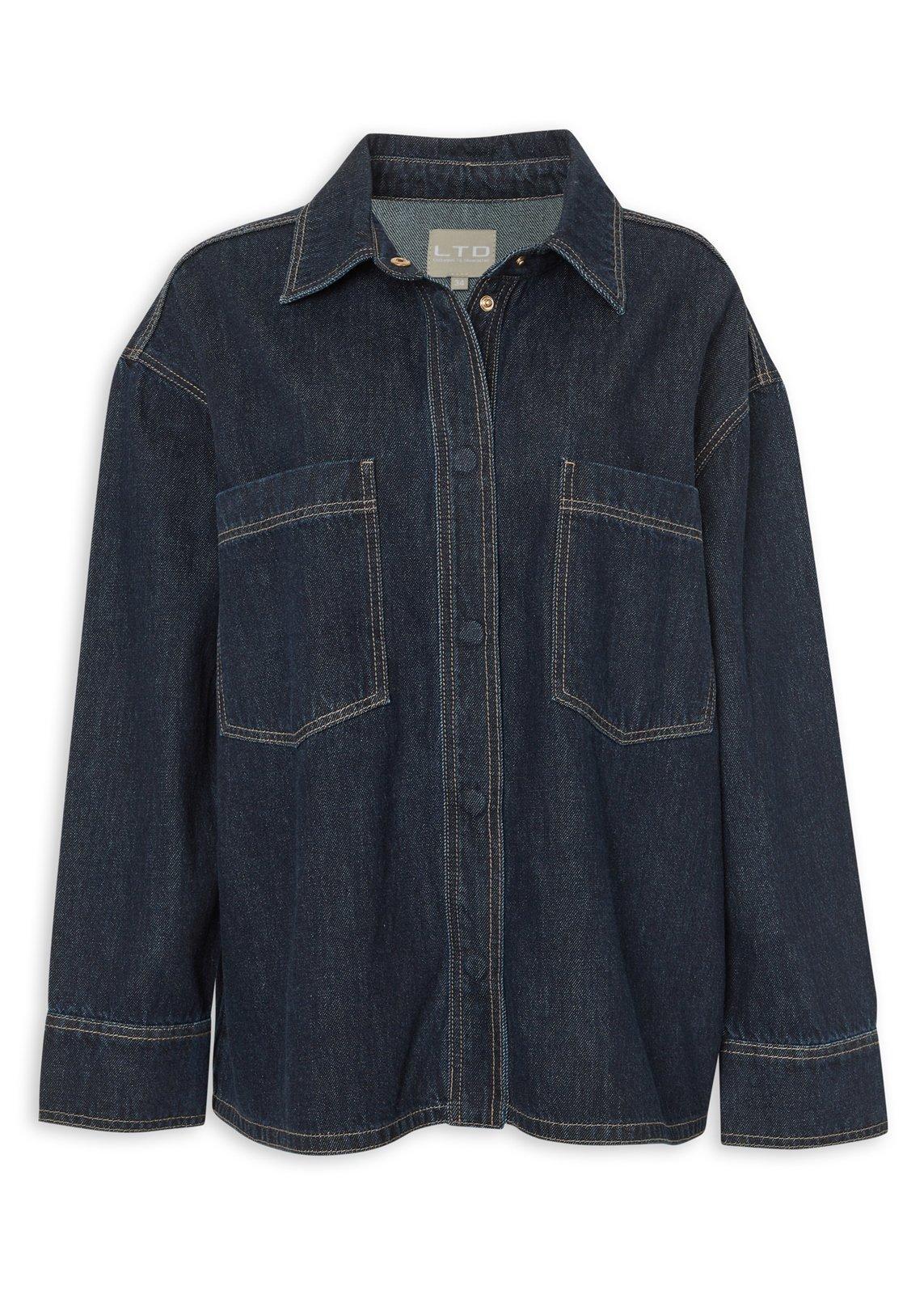 Dark Wash Oversized Denim Shirt (3252816) | LTD Woman