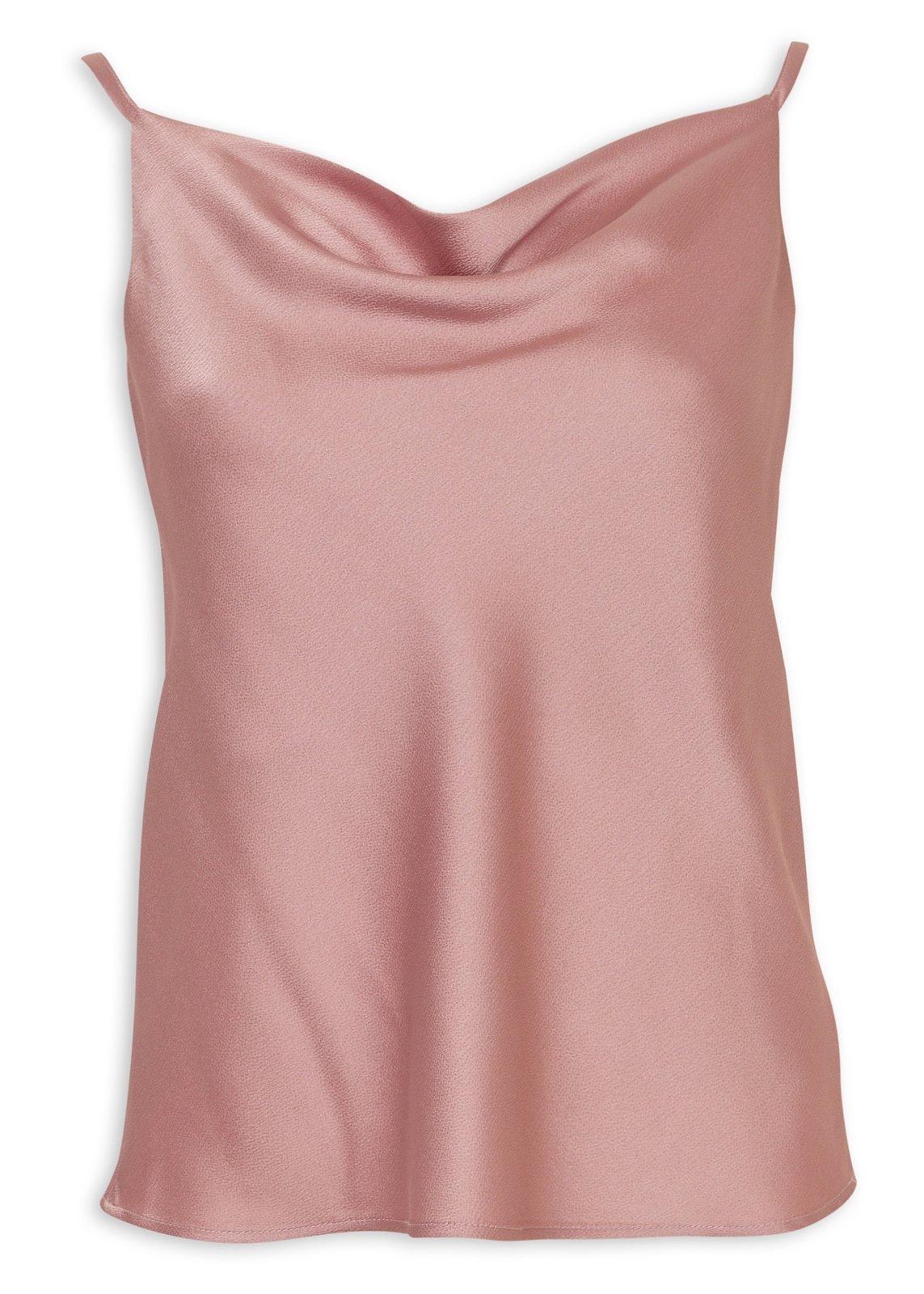 Rose Pink Satin Cowl Neck Camisole Top (3252994) | Truworths