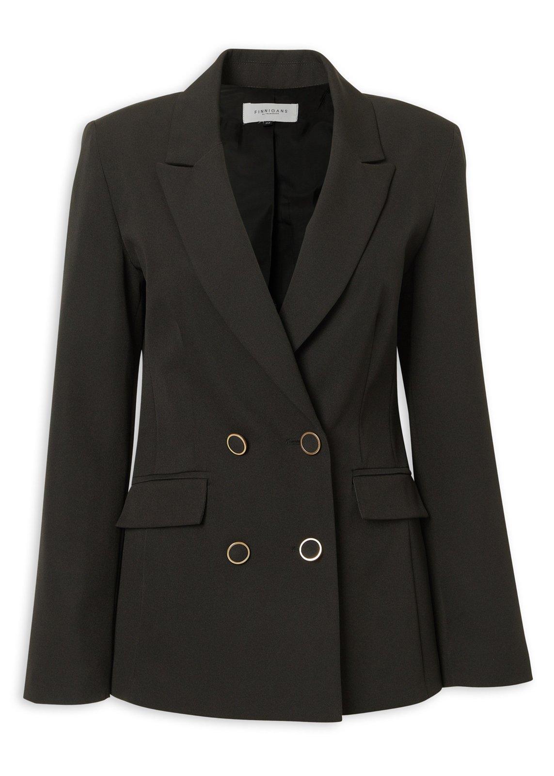 Black Double Breasted Blazer (3253020) | Finnigans