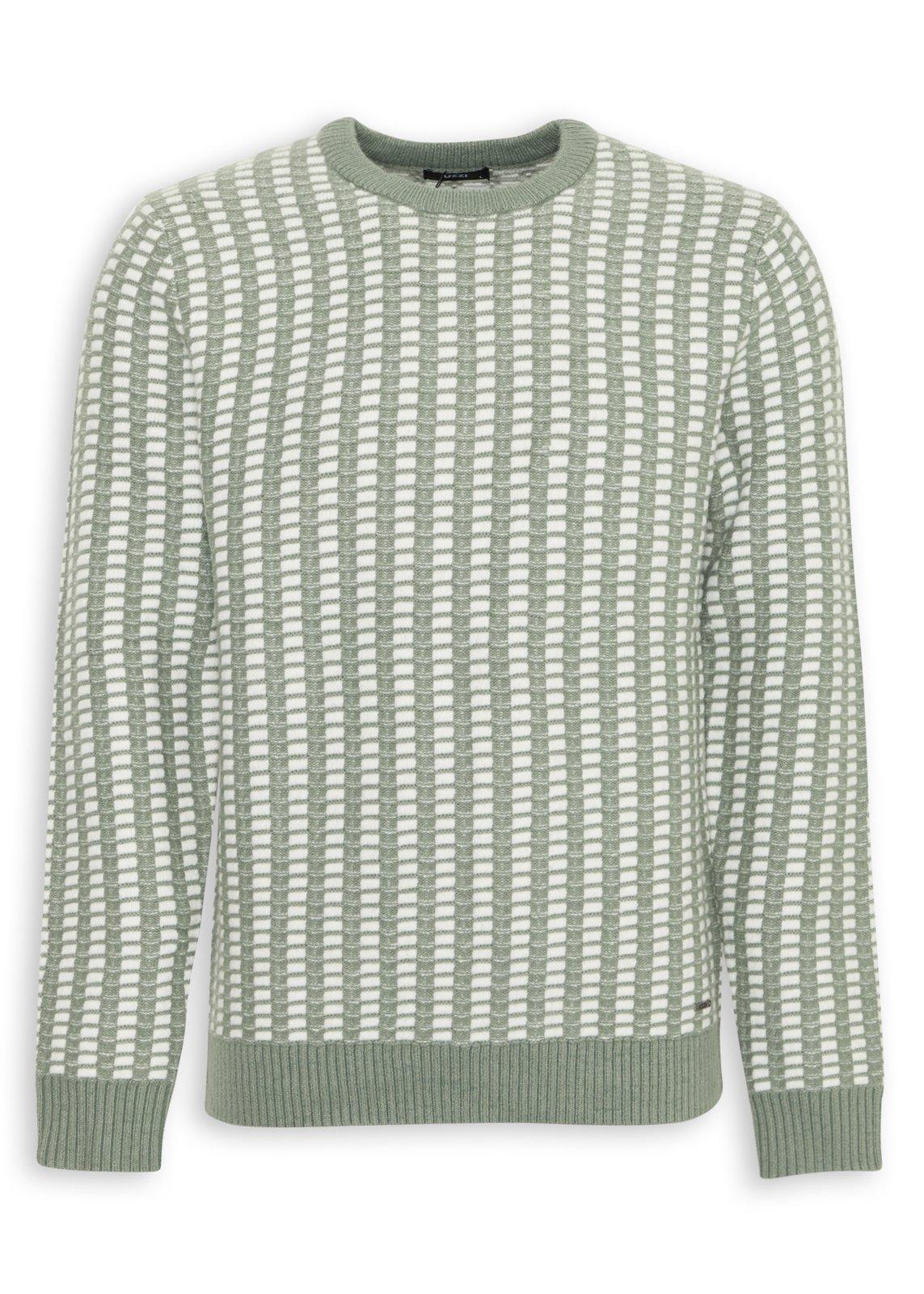Sage Mock Jacquard Design Knit Top (3254316) | UZZI