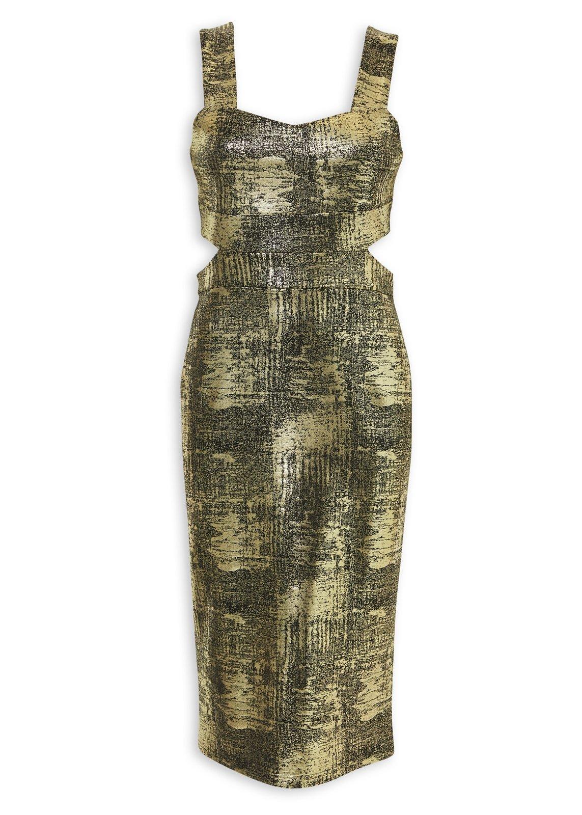 slim fit dress slacks Misha Gown In Metallic Jersey – Halston main image 1
