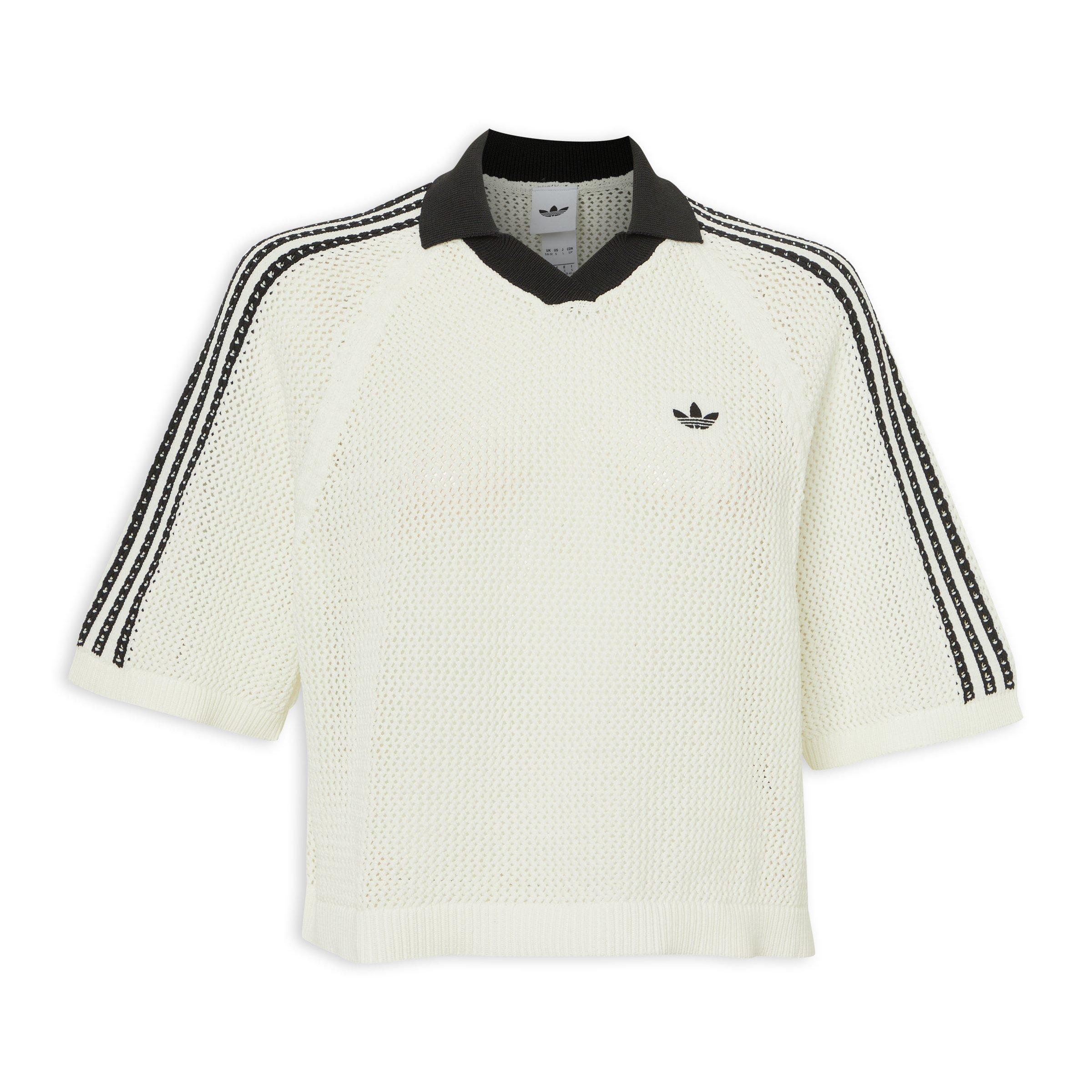 White Knitted Crochet Polo (3261807) | Adidas