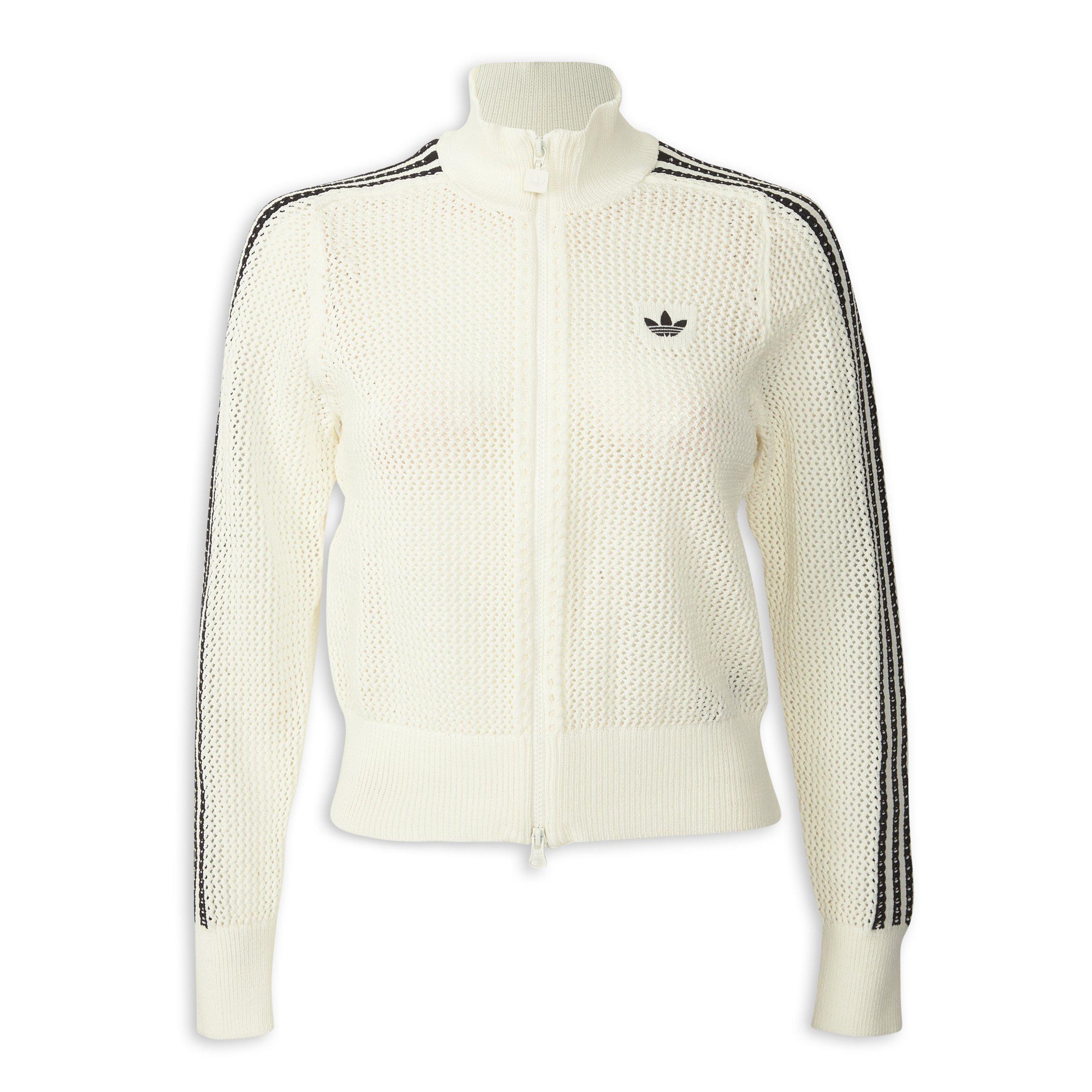 White Knitted Crochet Firebird Track Top (3261923) | Adidas