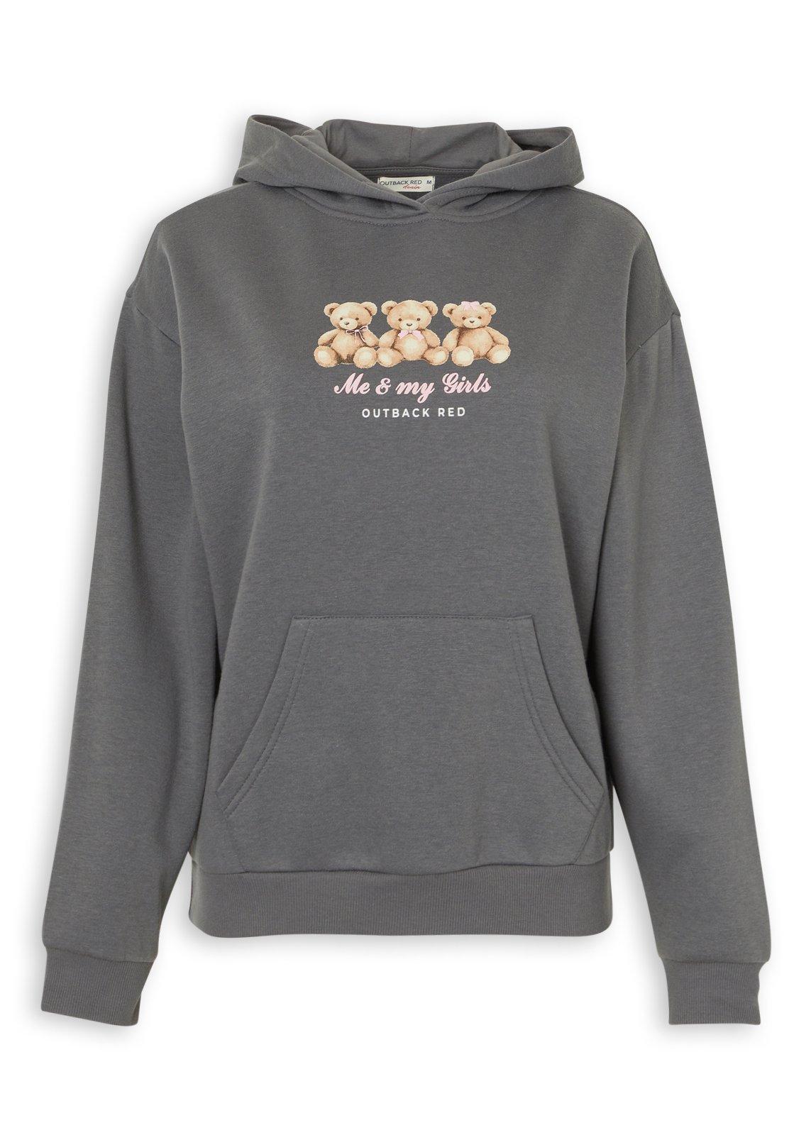 Grey Hooded Teddy Sweat Shirt (3262451) | OUTBACK RED