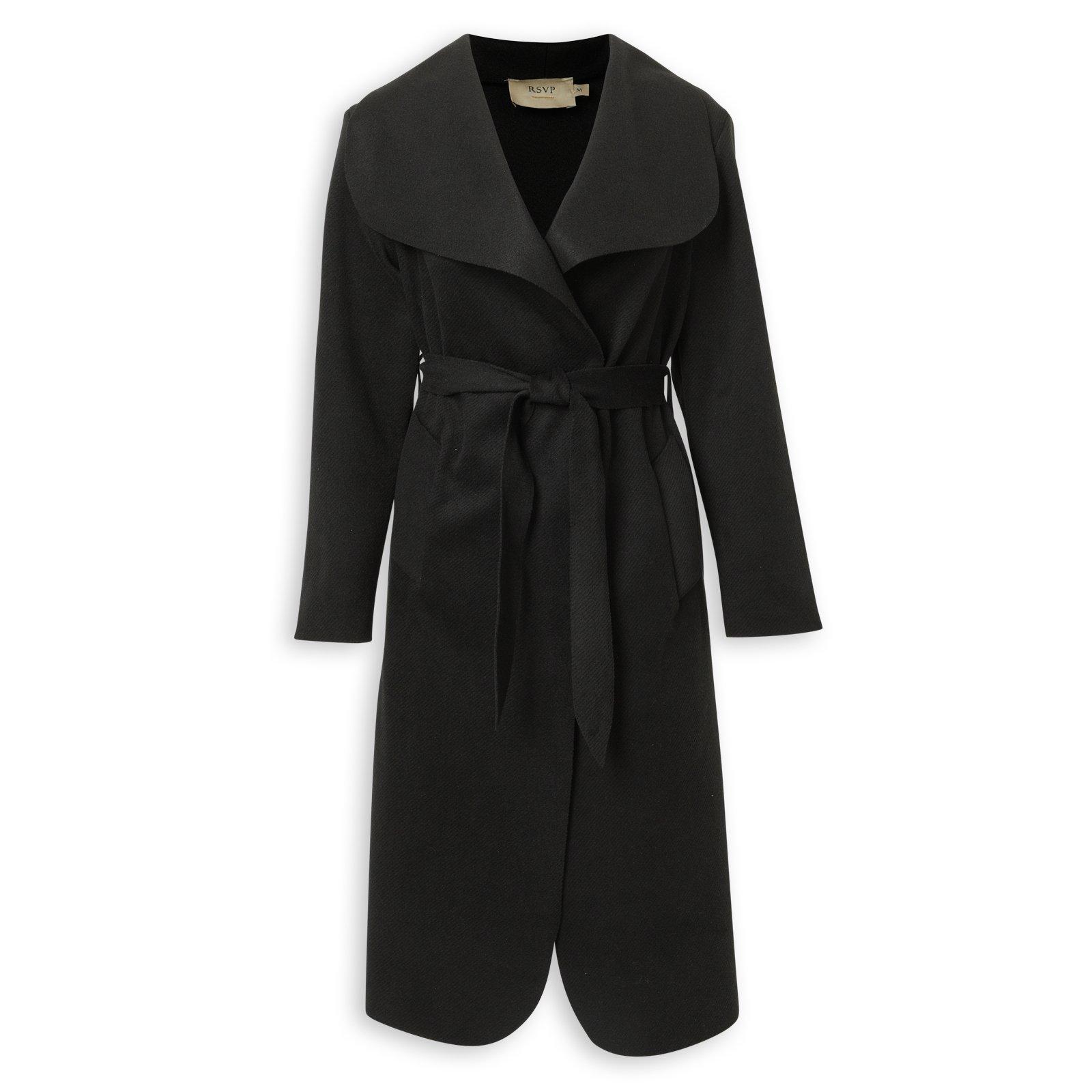 HideandSeek melton wool coat 黒 M Black Shawl Collar Melton Coat (3264632) | RSVP