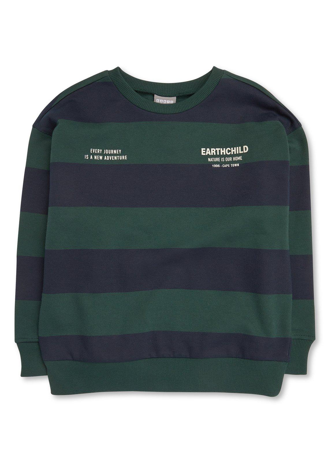 Kid Boys Navy and Emerald Striped Top (3264723) | Earthchild
