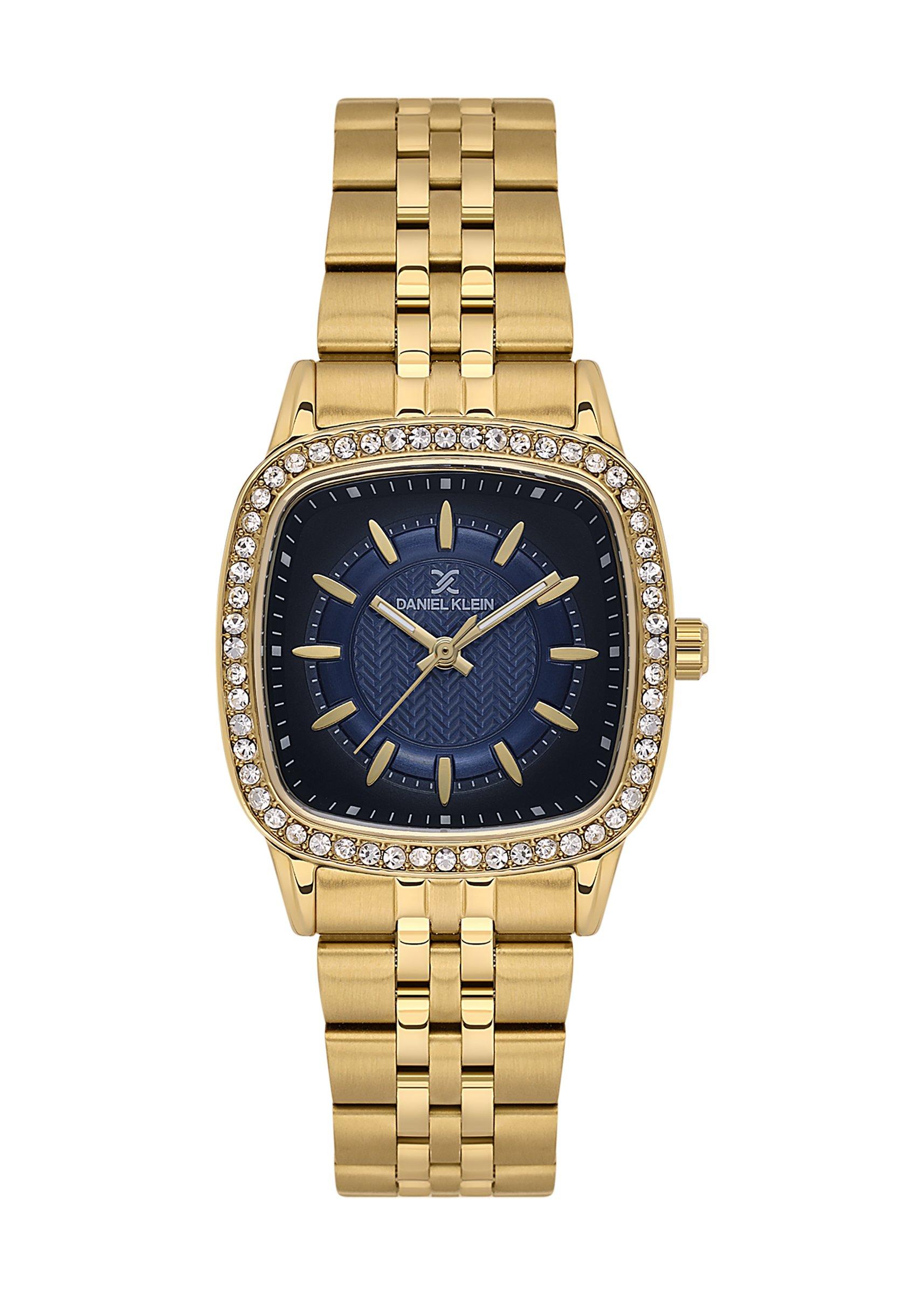 Gold Metal Navy Dial Watch (3268736) | Daniel Klein