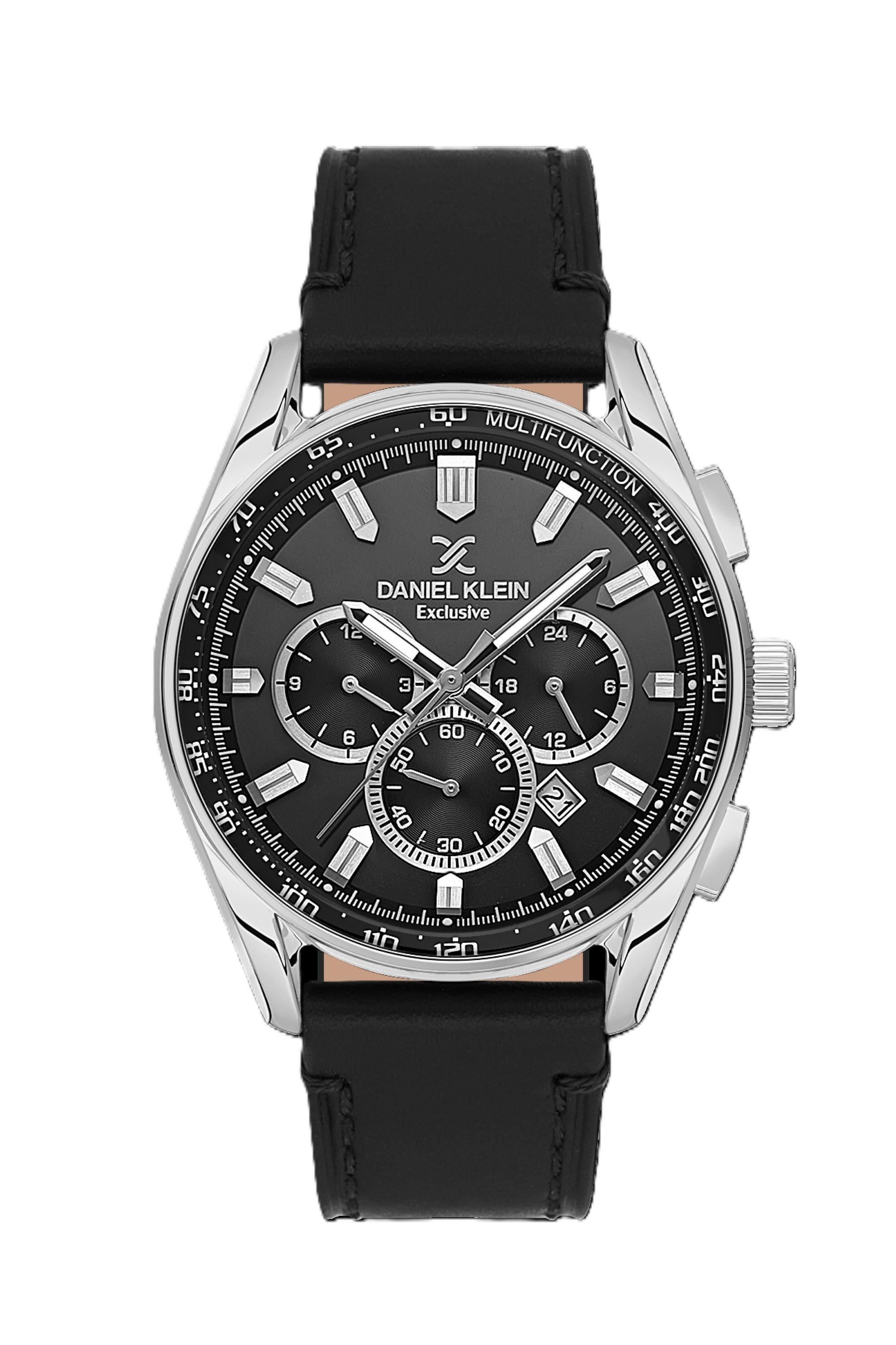 Black Leather Watch (3268816) | Daniel Klein