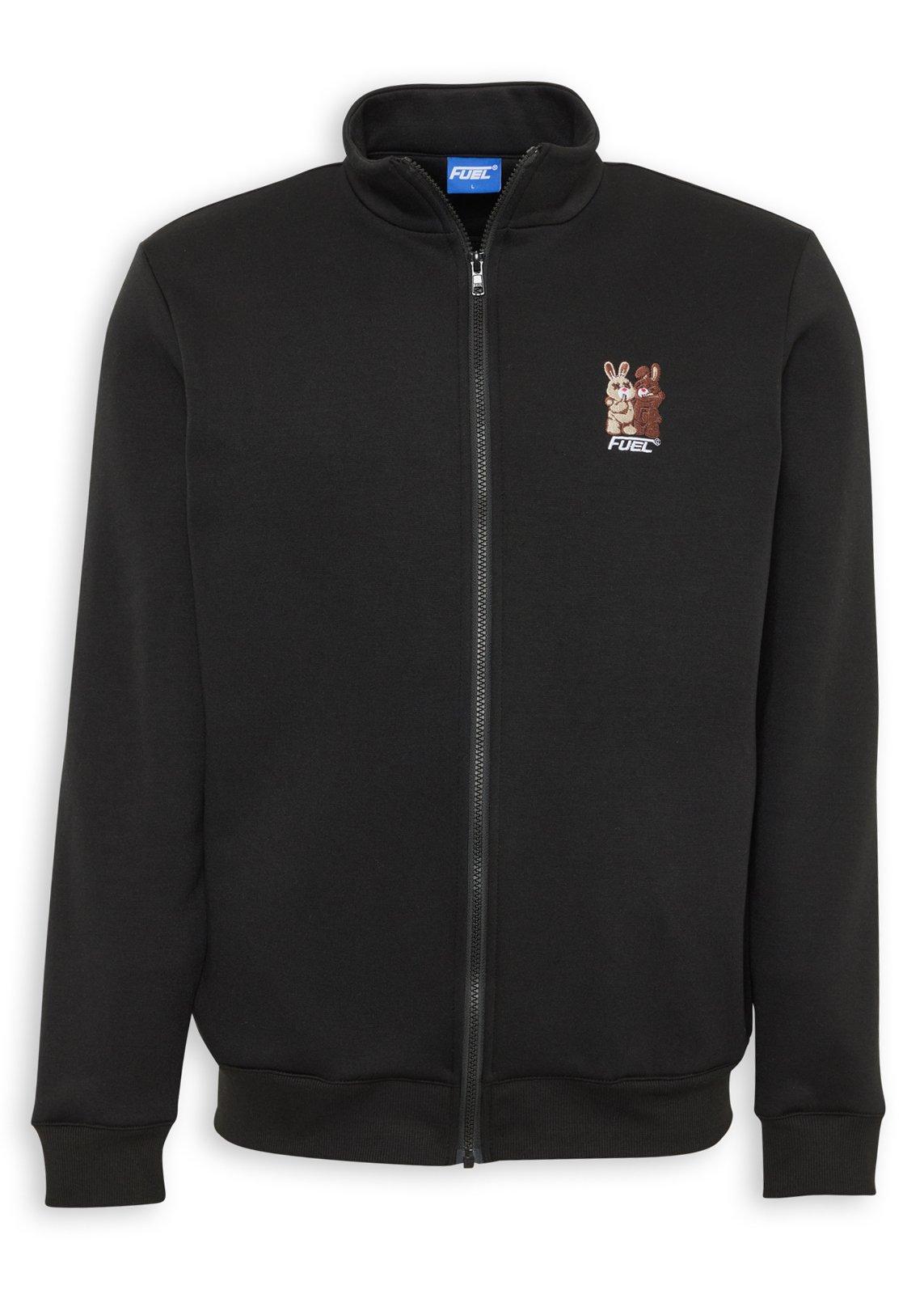 Black Zip Through Sweat Top (3268910) | Fuel