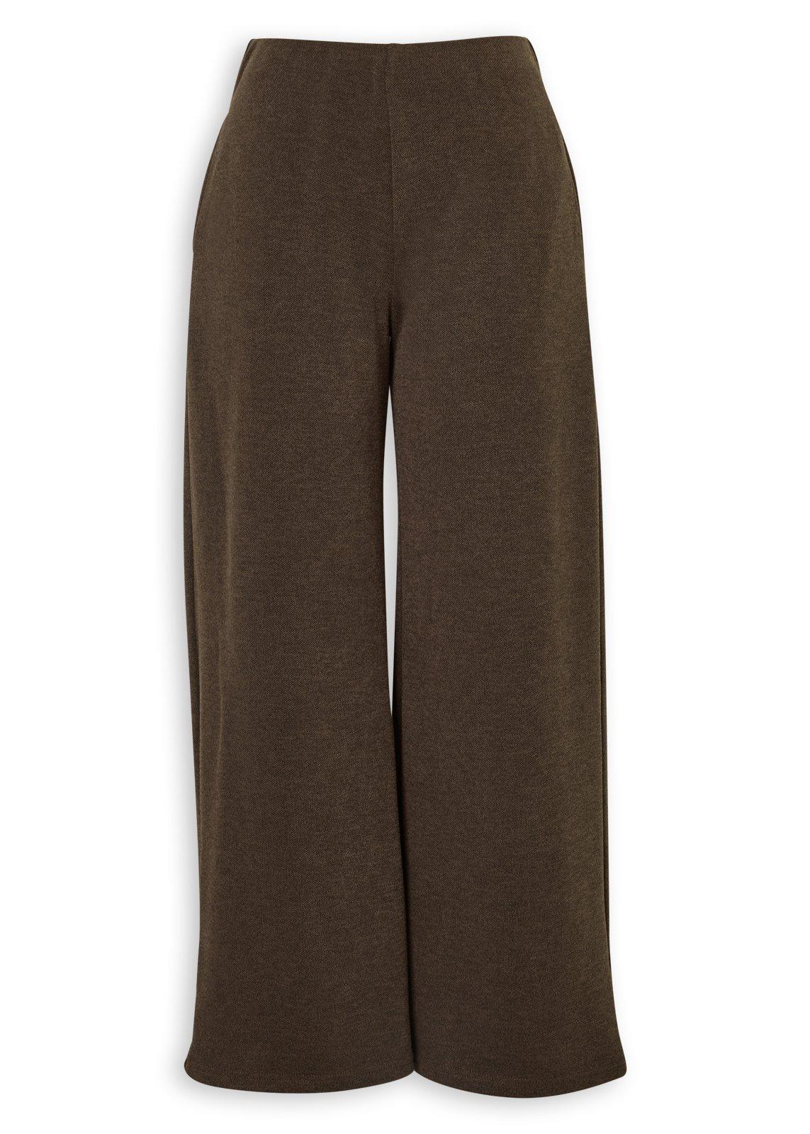 Brown Wide Leg Knit Pants (3269677) | Ginger Mary