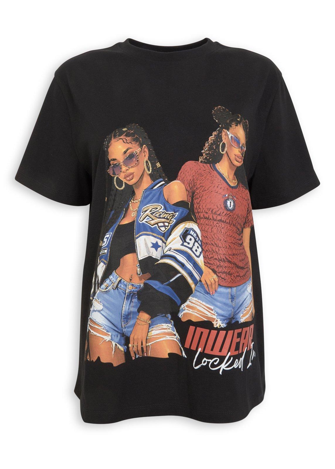 Black Oversized Graphic T-Shirt (3269681) | Inwear