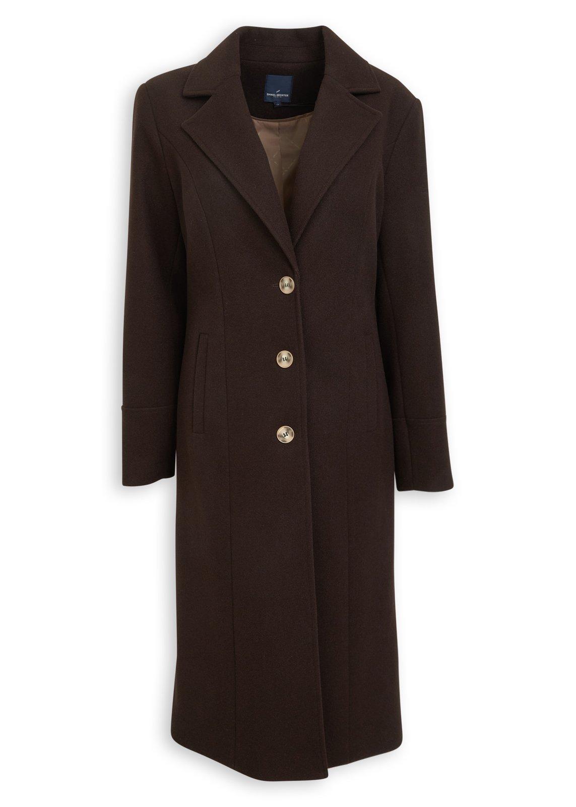 Brown Knit Melton Coat (3271619) | Daniel Hechter