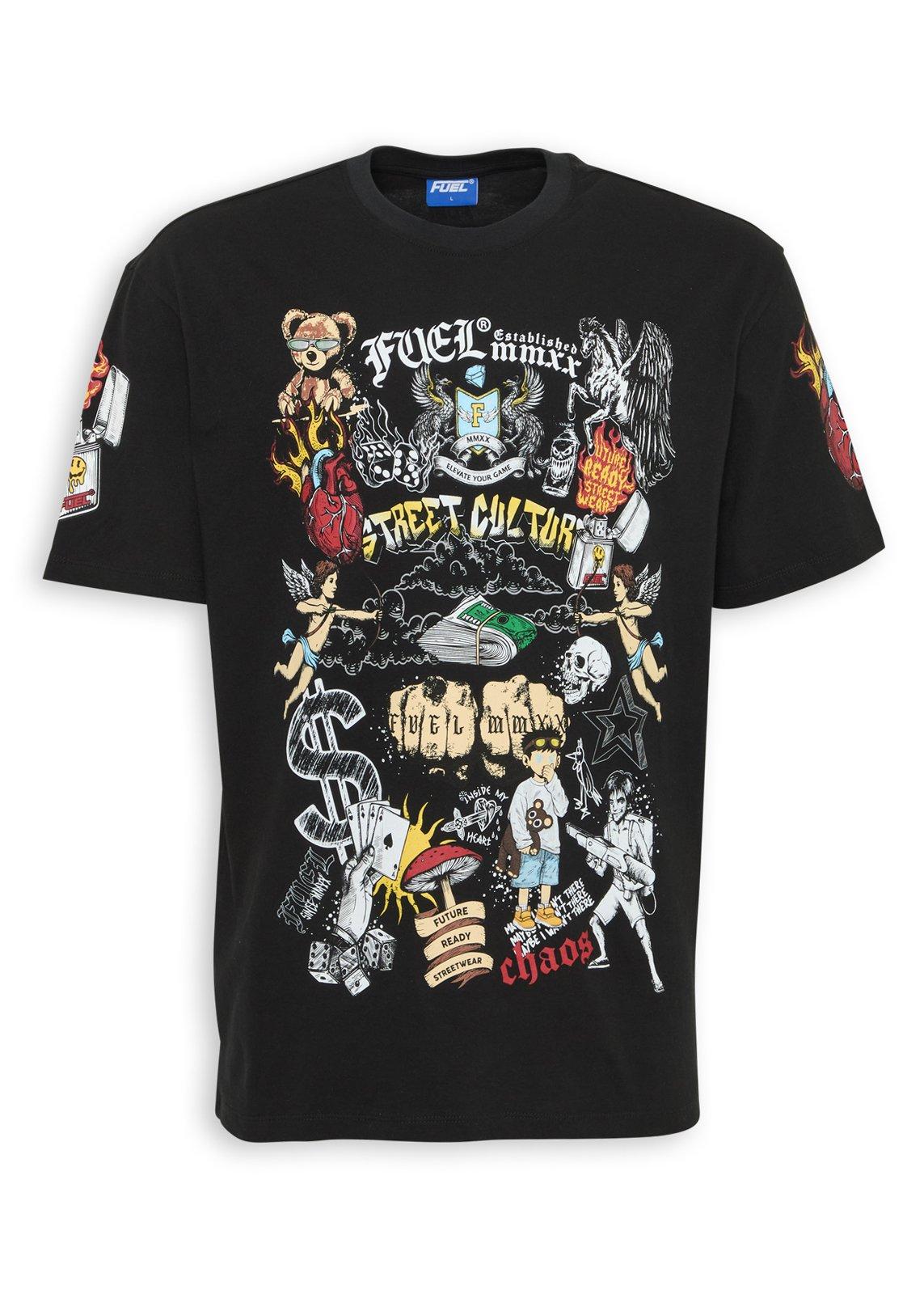 Black Graphic T-shirt (3272490) | Fuel