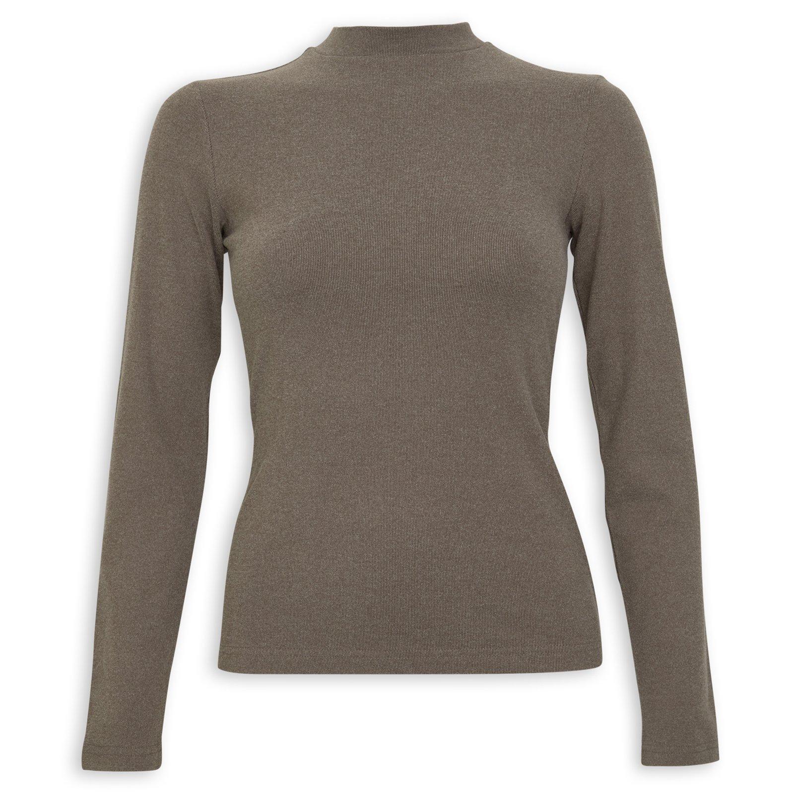 Mocha Rib Long Sleeve T-Shirt (3275450) | Identity