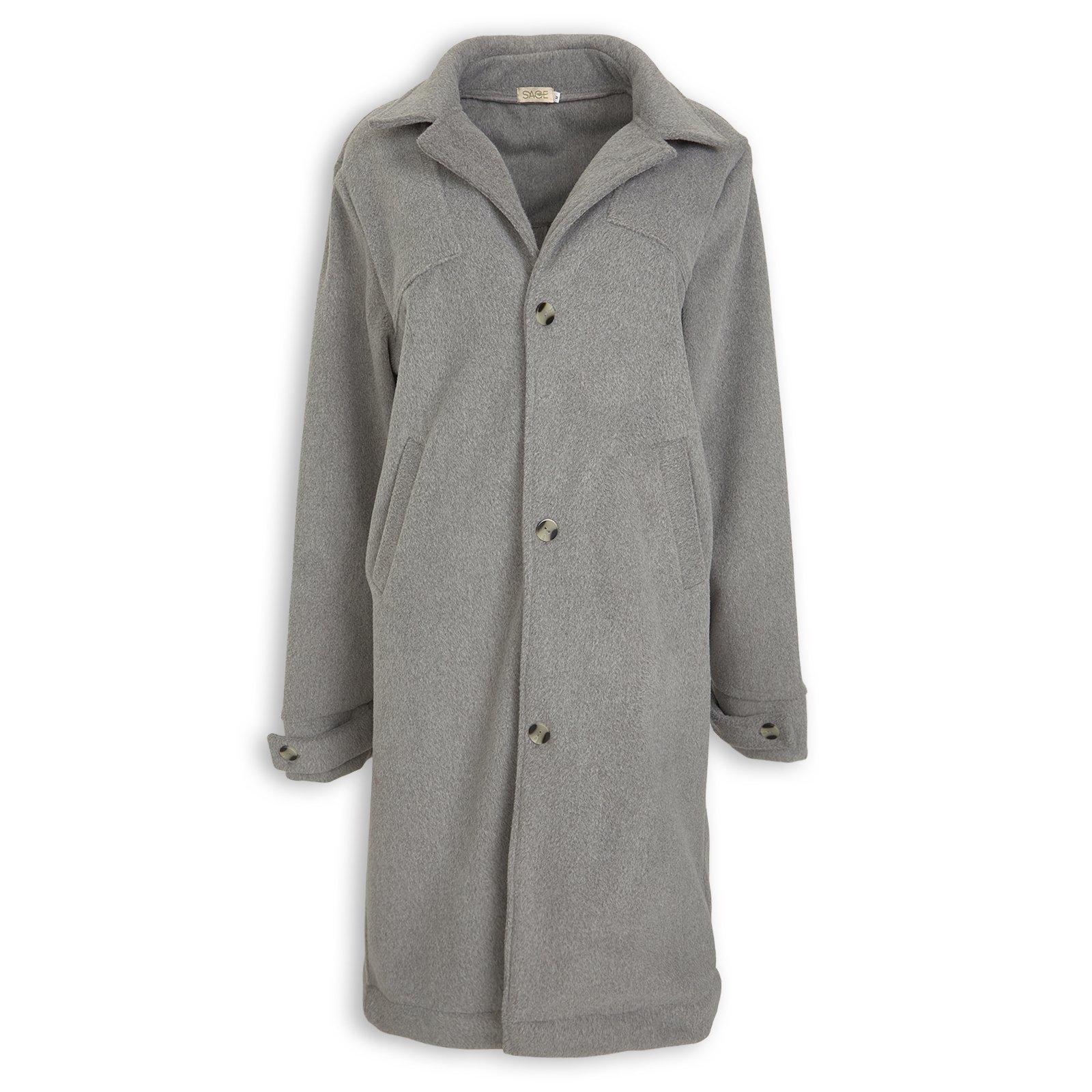 Grey Melton Coat (3276906) | Sage