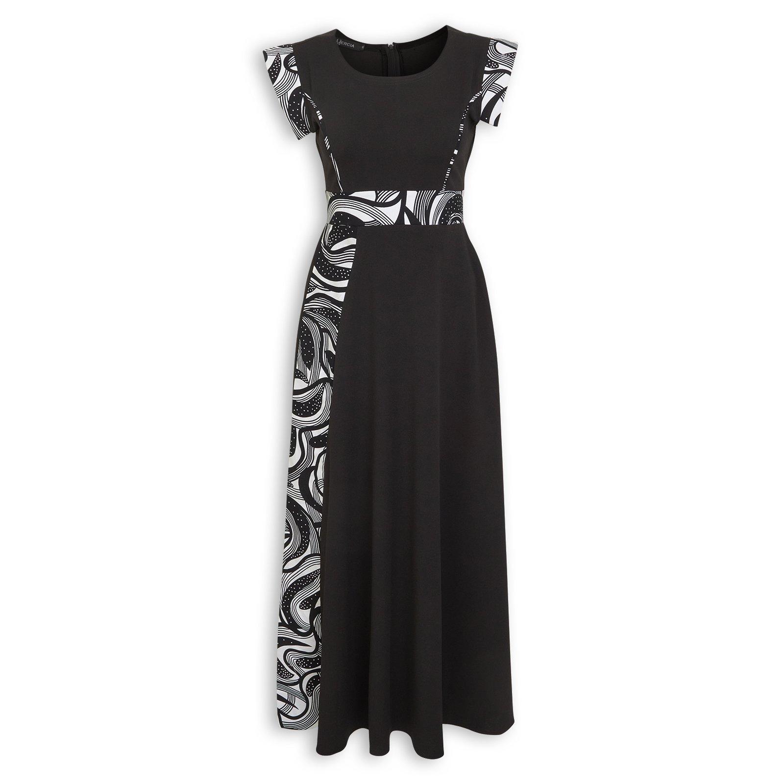 Black Fit & Flare Dress & Doek (3278269) | Mercia