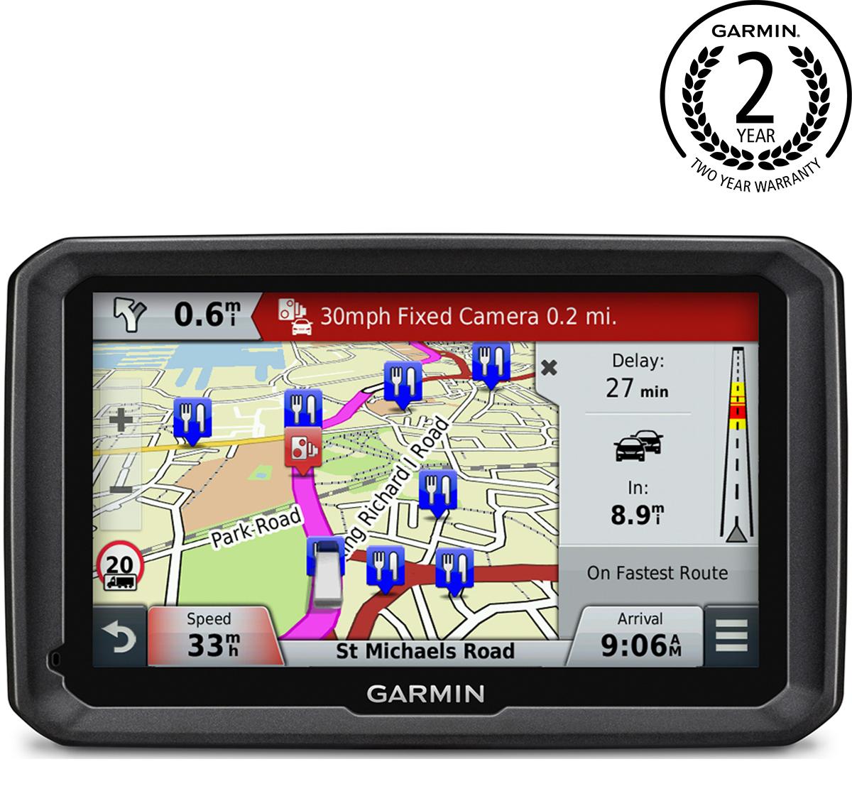 image of Garmin Dezl 770LMT-D 7" Truck/Lorry Sat Nav - UK, ROI & Full Europe Lifetime Maps and Traffic