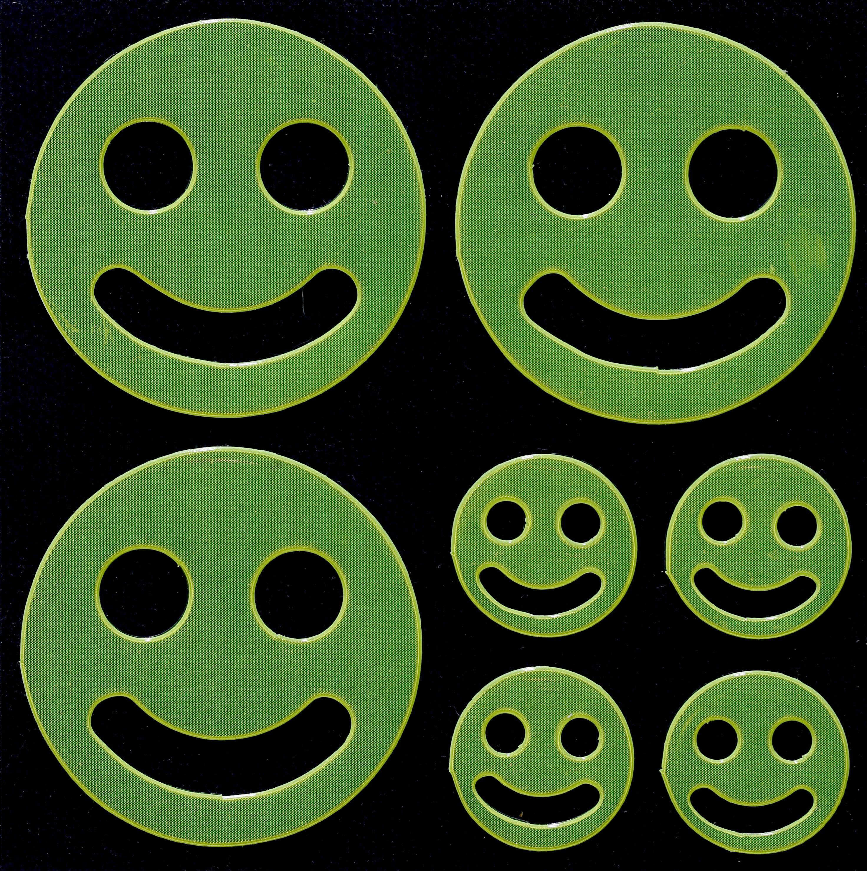 image of Yellow Smiley Face Hi-Vis Stickers