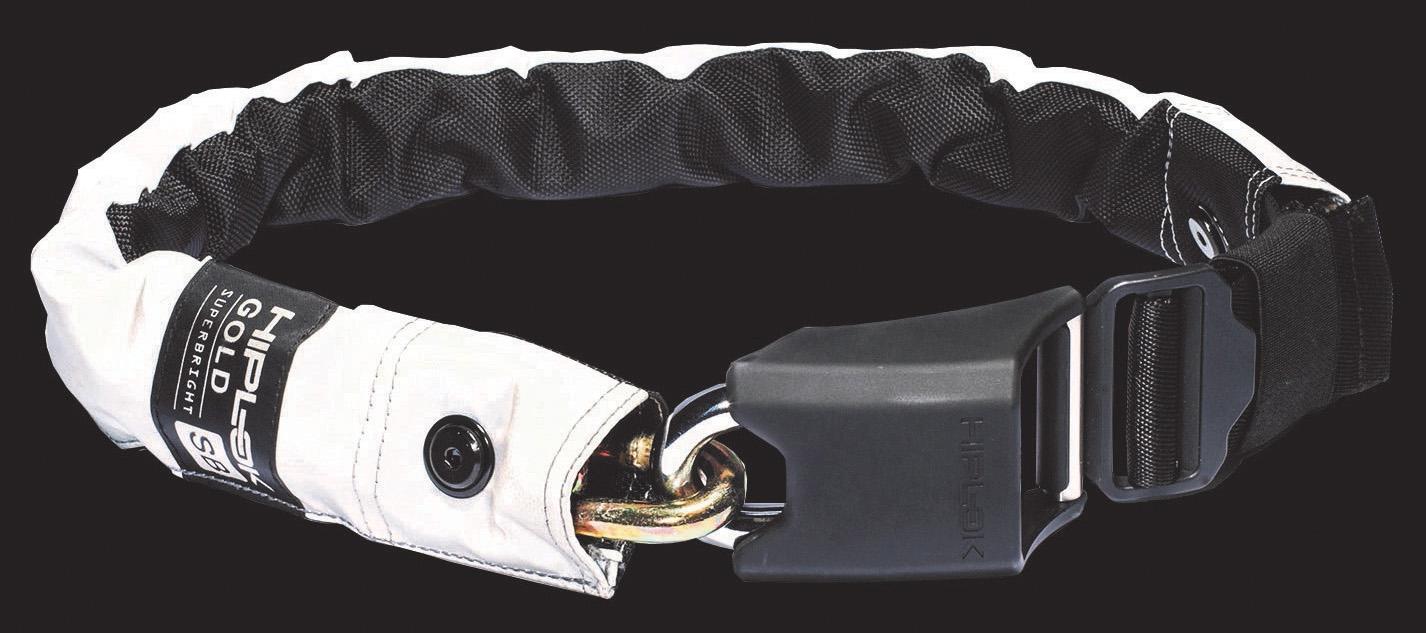 image of Hiplok Superbright Wearable Chain Lock - Gold