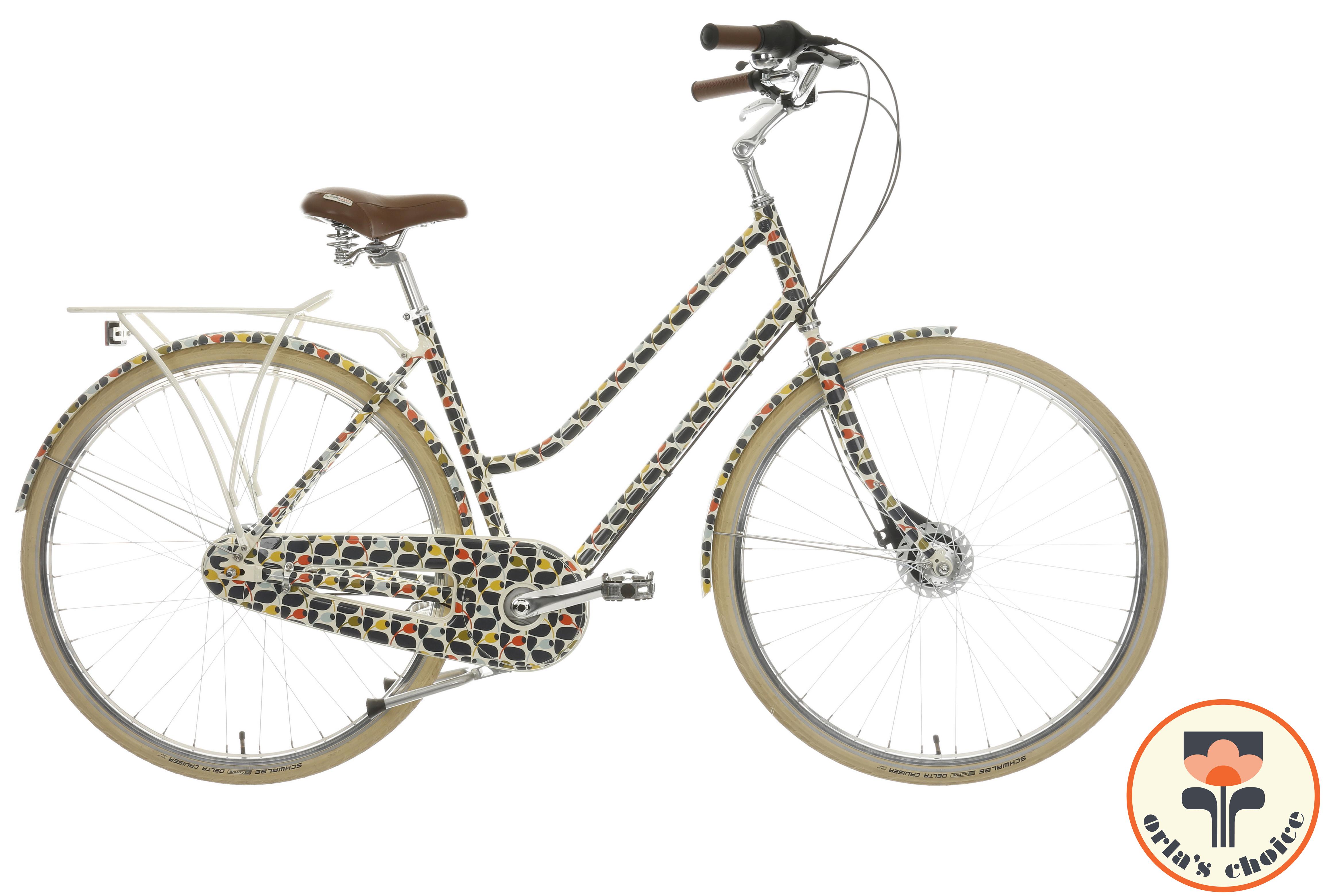 image of Olive and Orange by Orla Kiely Womens Classic Bike - Olive Frame Design
