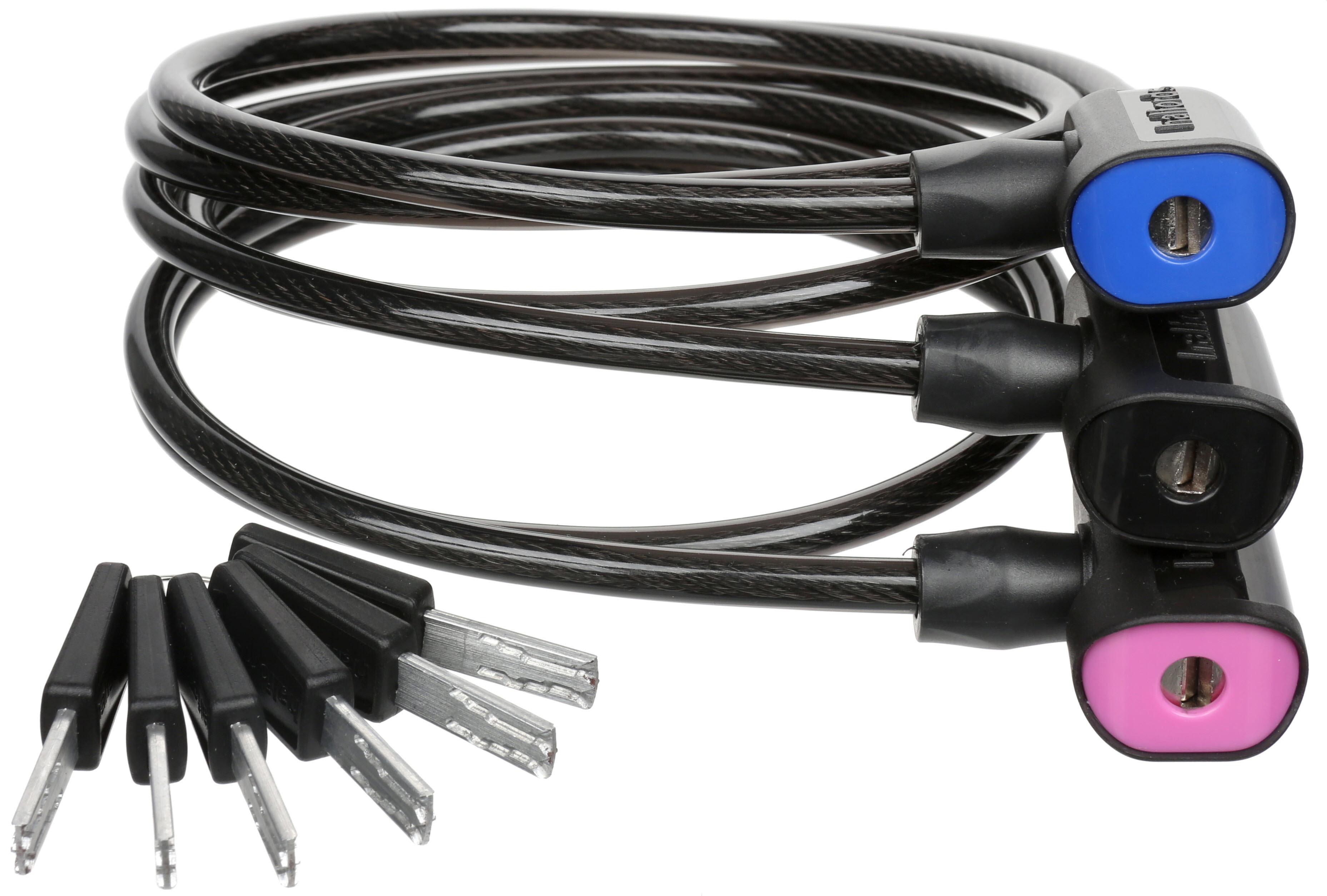 image of Halfords 90cm Cable Lock Family Set