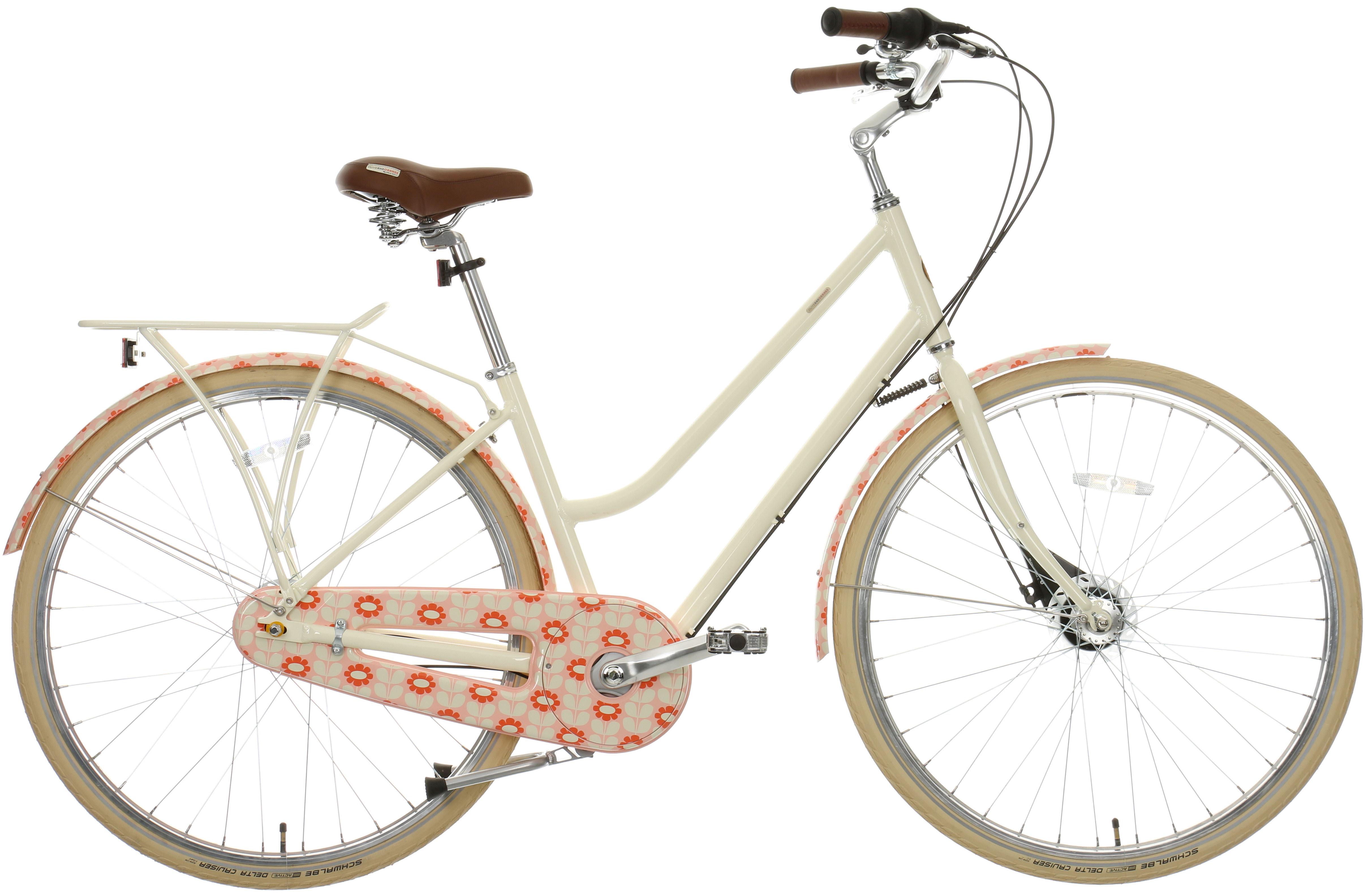 image of Olive and Orange by Orla Kiely Womens Classic Bike - Pink Tall Flower