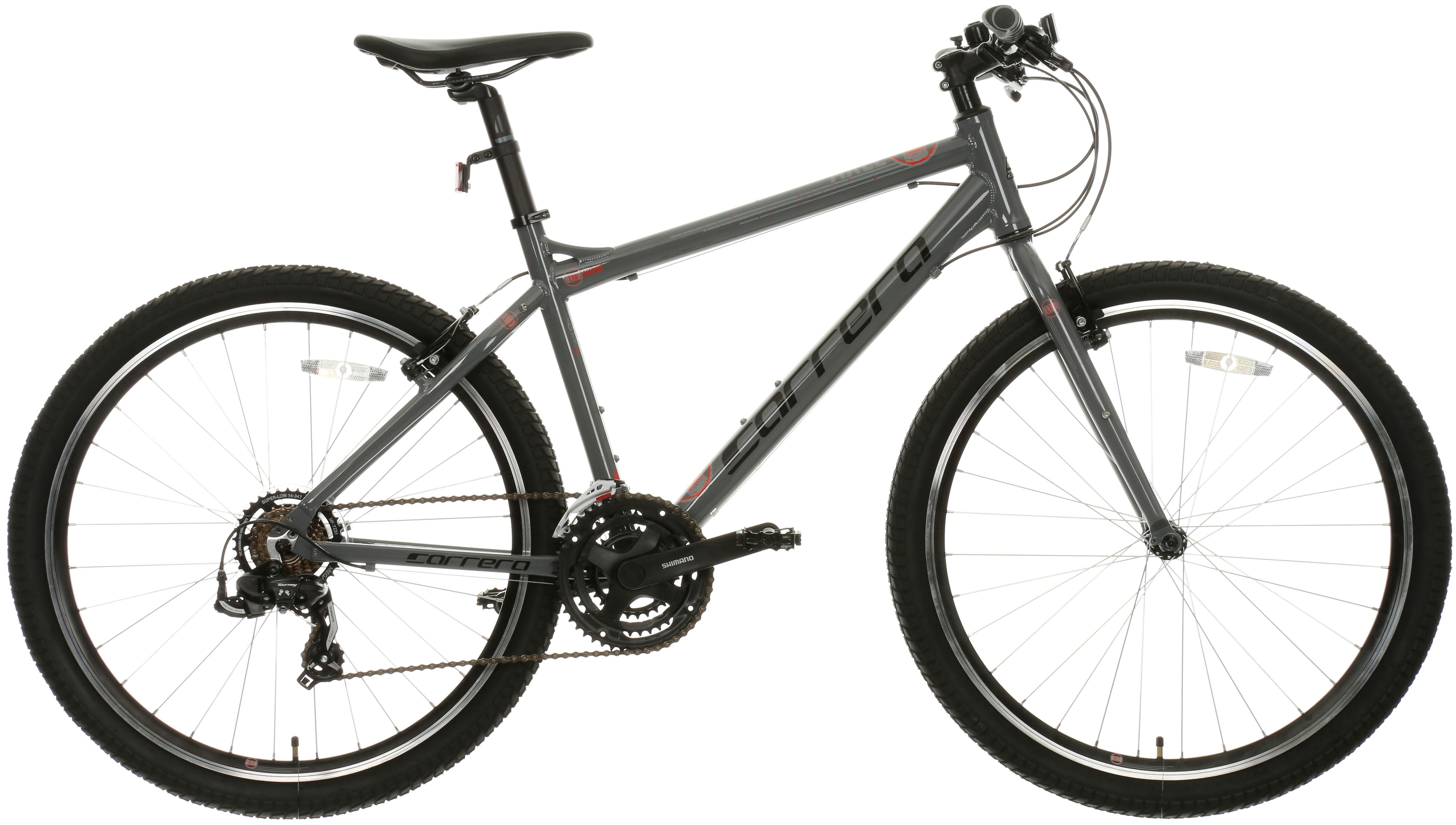 image of Carrera Axle Mens Hybrid Bike - Grey