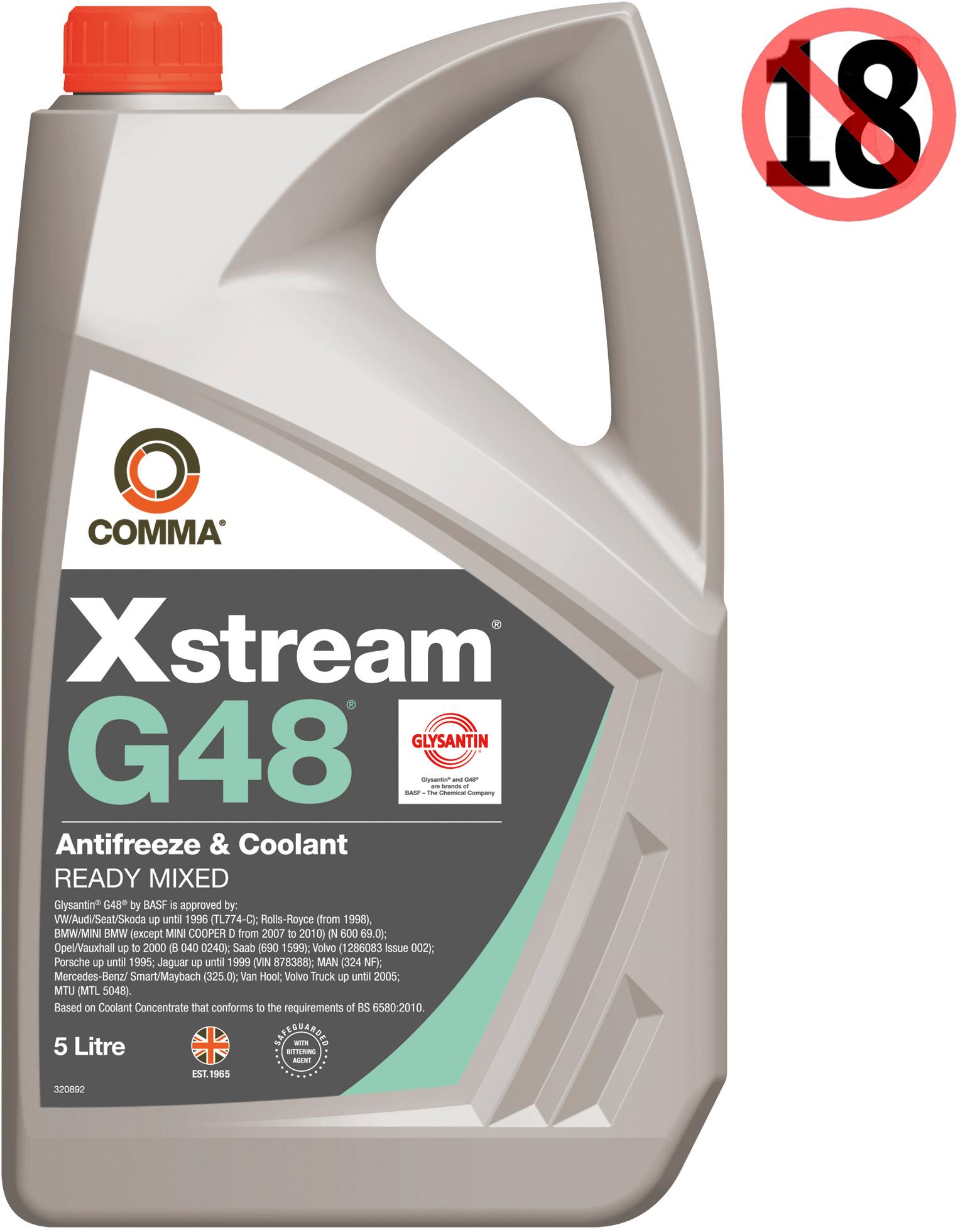 Comma G48 Antifreeze and Coolant Ready Mixed 5L