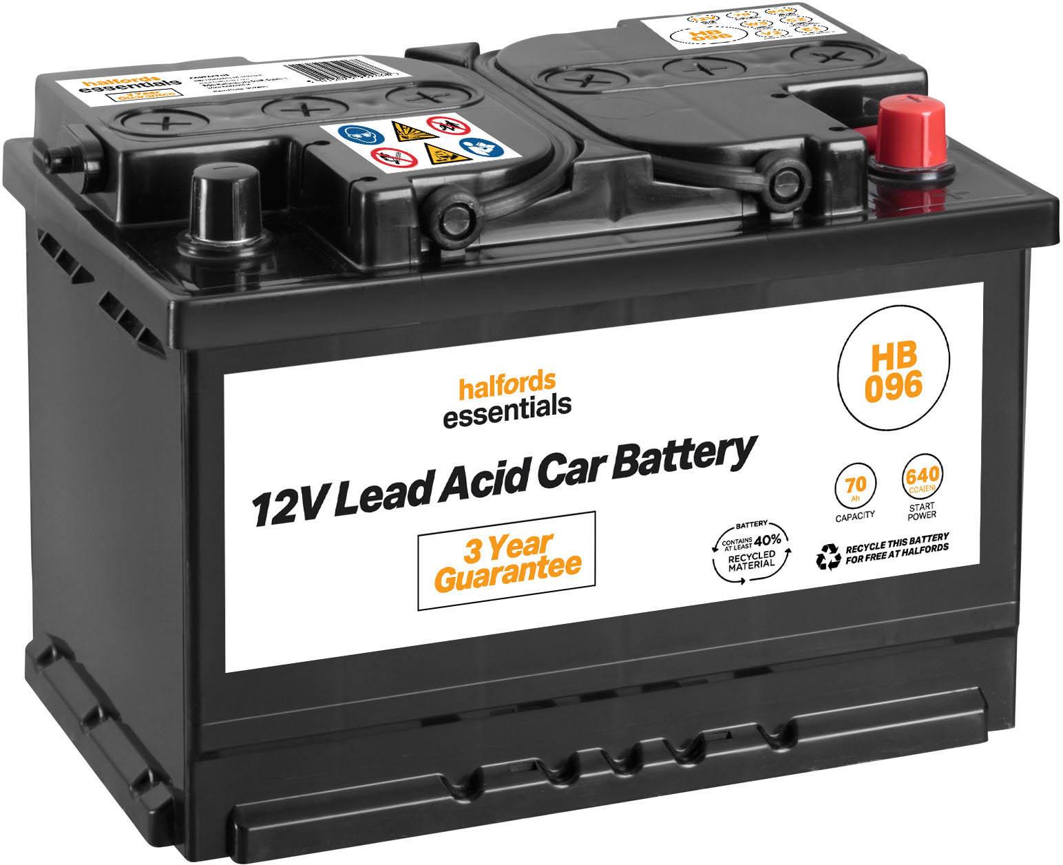 Halfords Halfords Lead Acid Battery HB096 3 Yr Guarantee