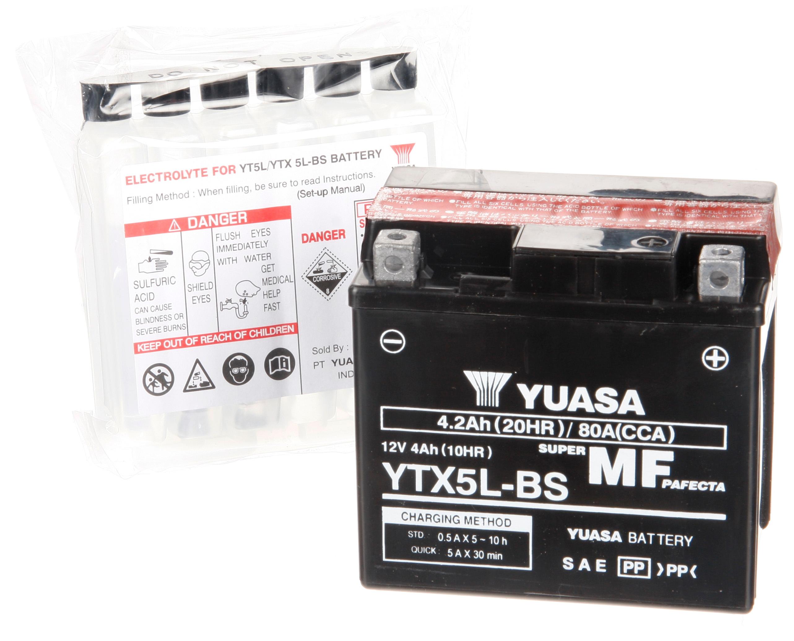 Halfords Ireland | Yuasa YTX5L-BS Powersport Motorcycle Battery