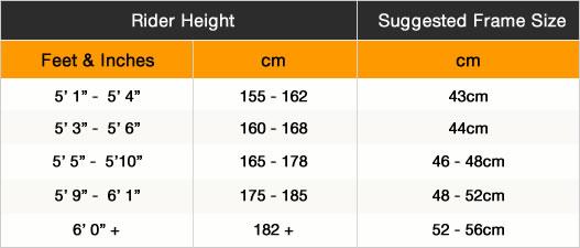 cinelli size chart
