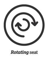 Rotating seat icon