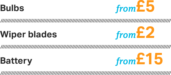 Motoring services pricelist Motoring services prices