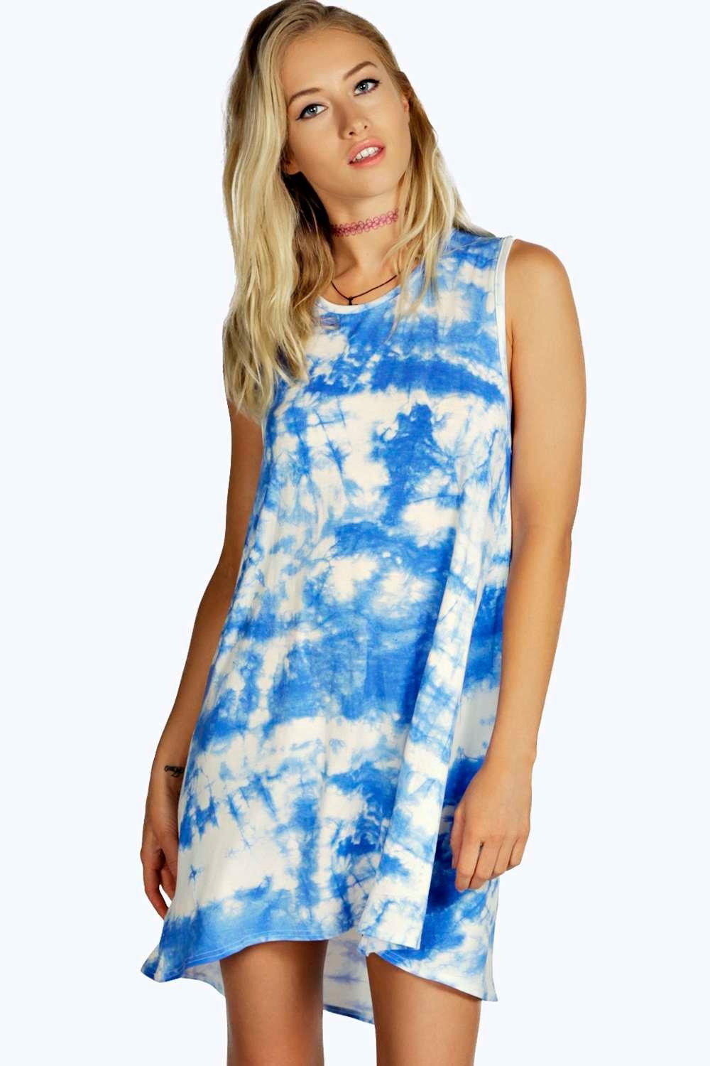 Lilly Tie Dye Drop Armhole Swing Dress At 1315