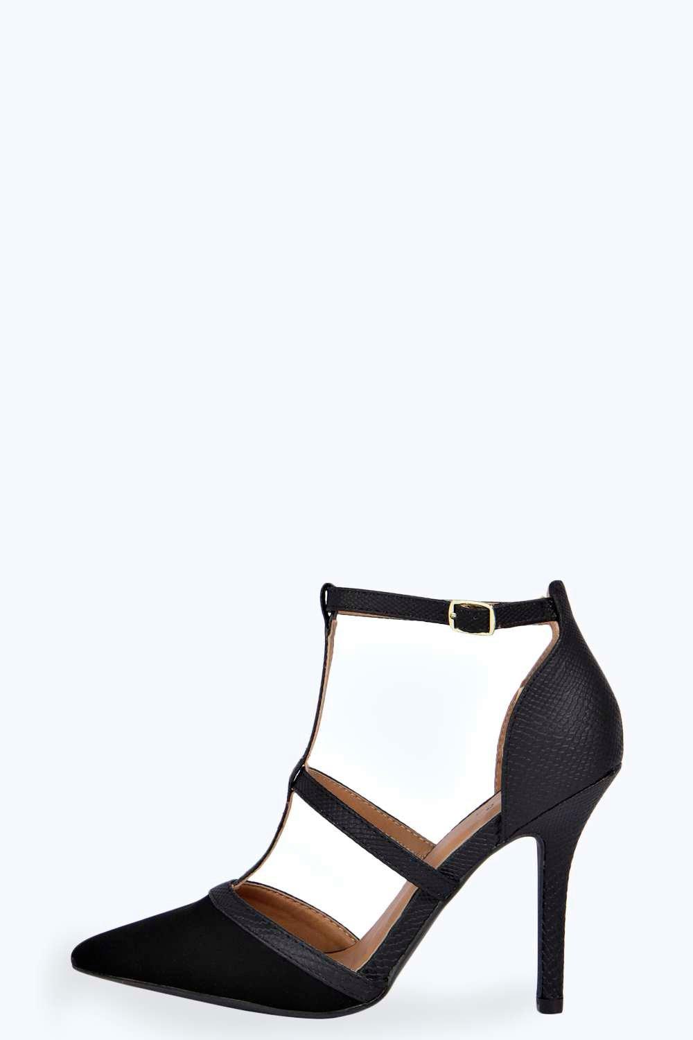 t bar pointed heels