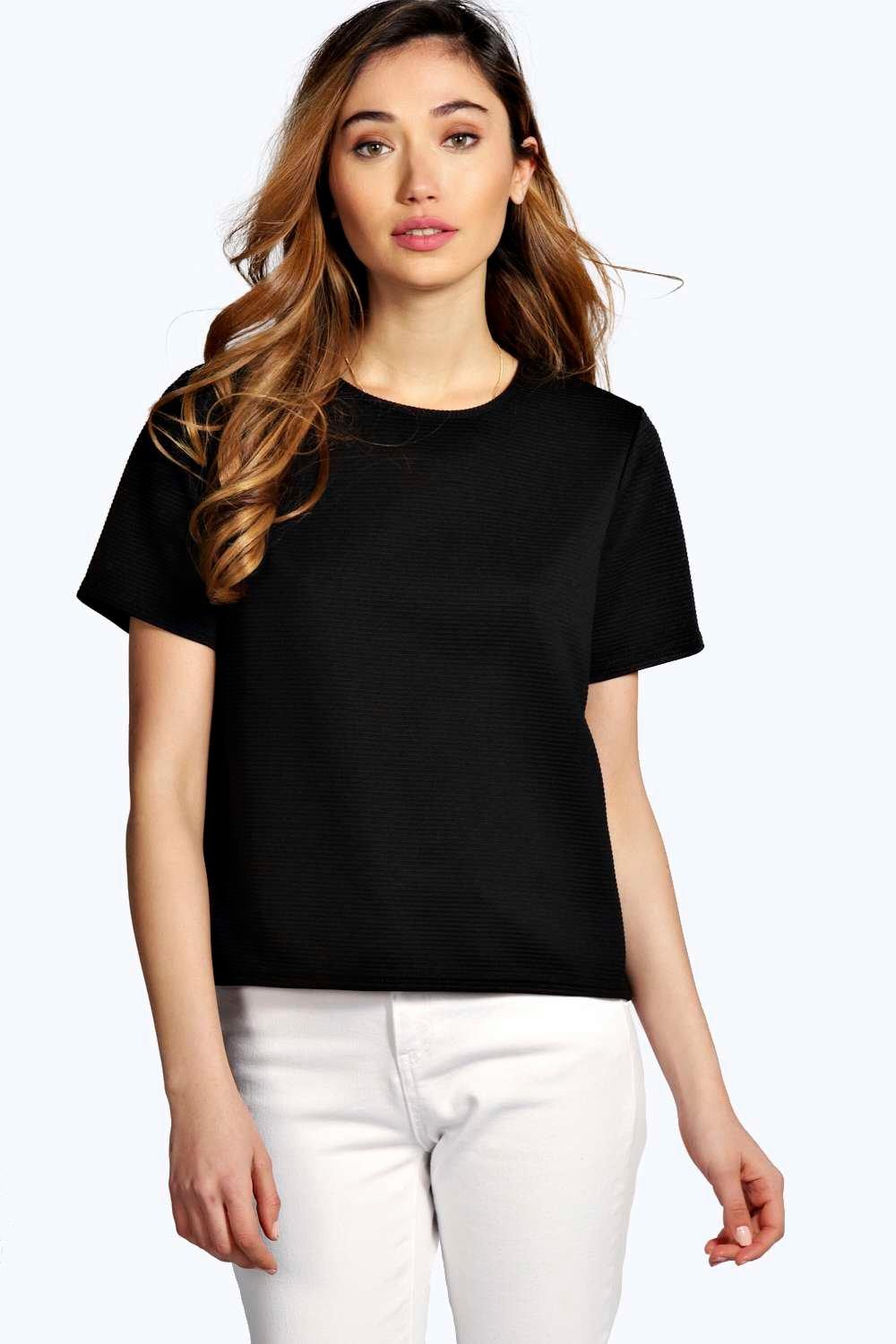 ribbed crew tee