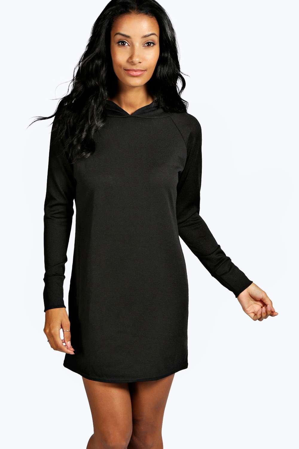 fleece hooded lounge dress