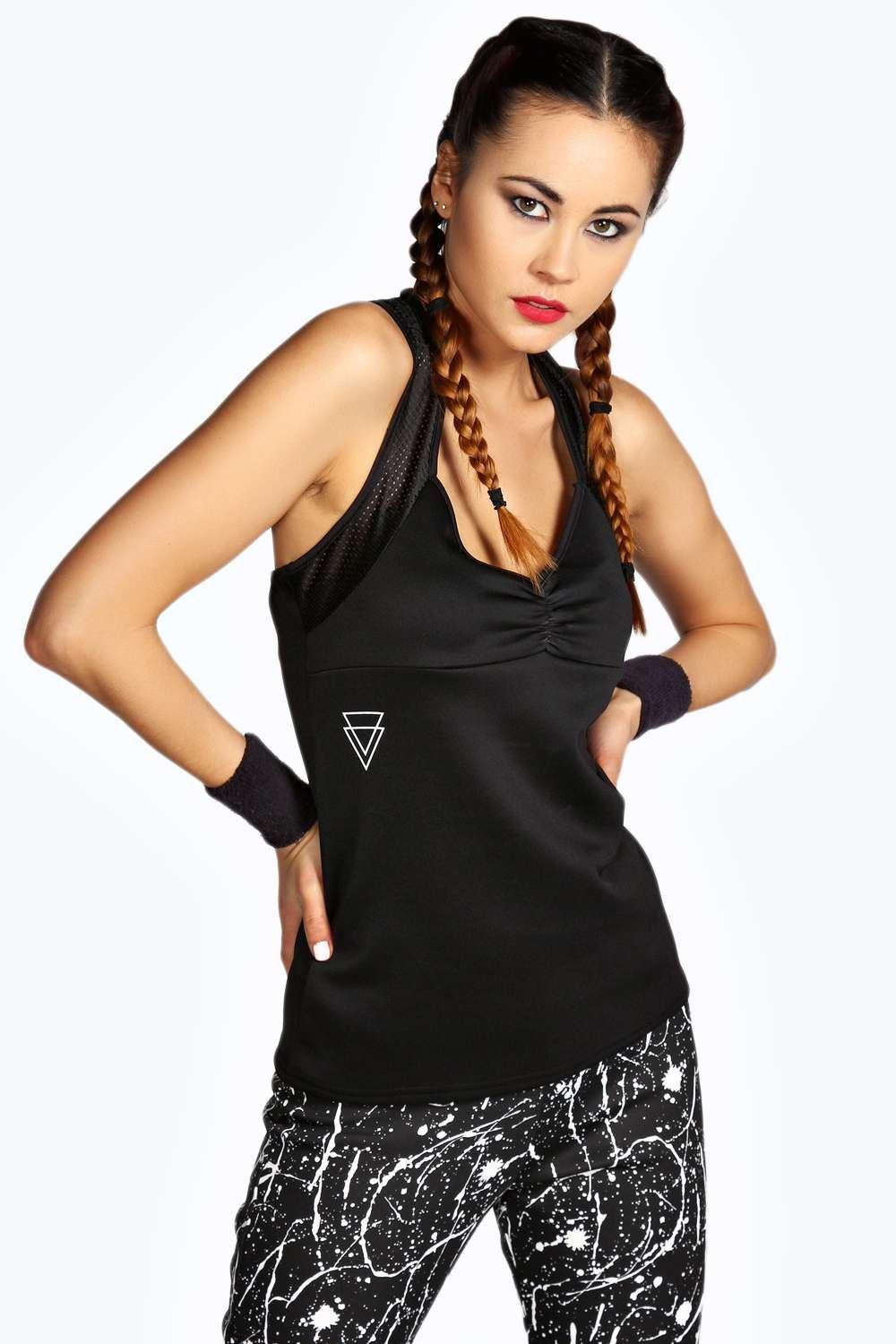 ruched front vest top