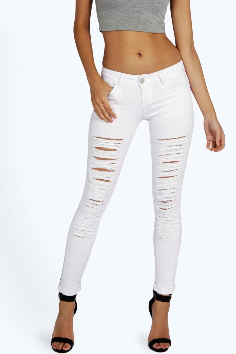 Ellie Ripped Stretch Skinny Jeans At