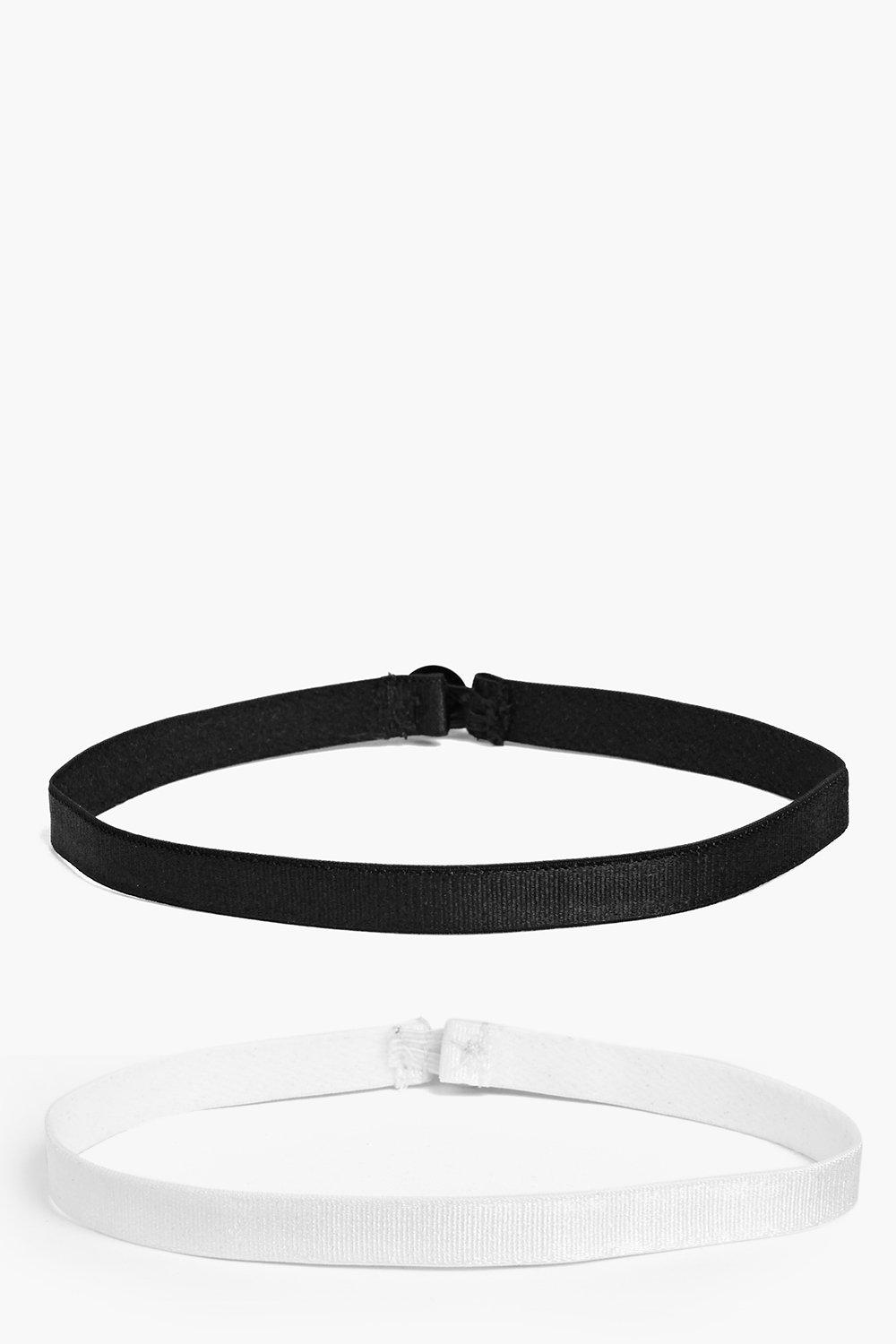Eva Skinny Elastic Choker 2 Pack at boohoo.com