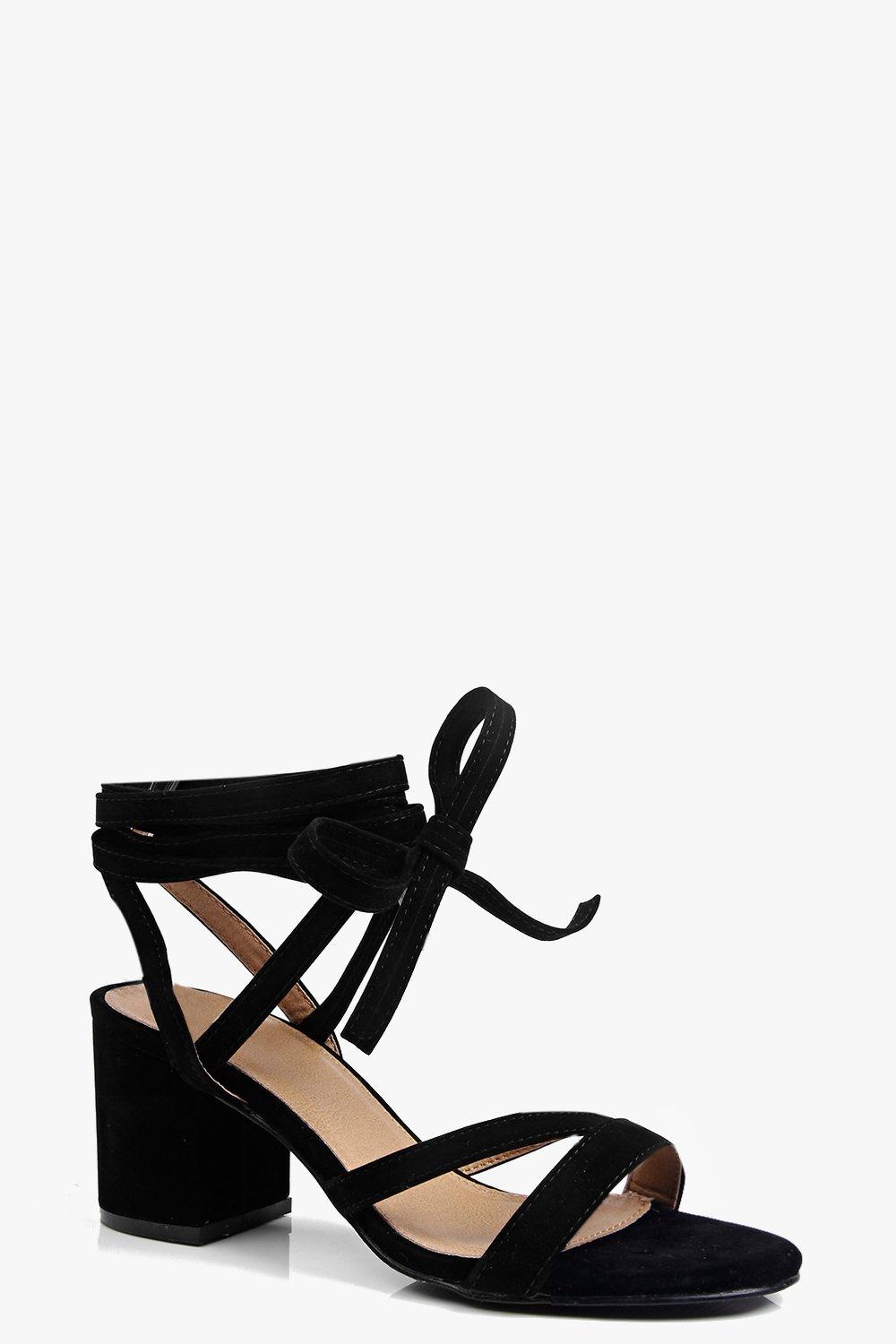 boohoo low block heels