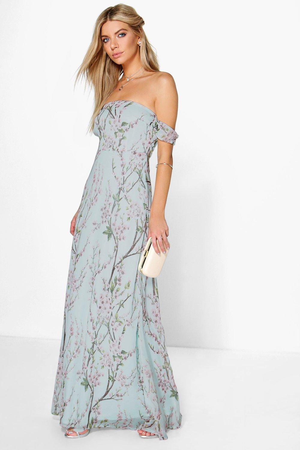 off the shoulder maxi gown