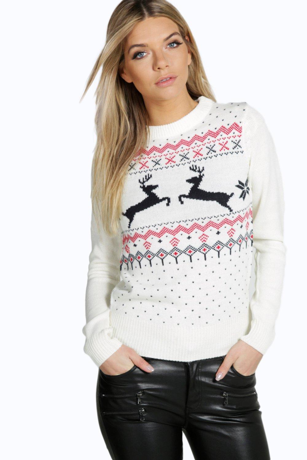 Darcey Snowflake & Reindeer Christmas Jumper