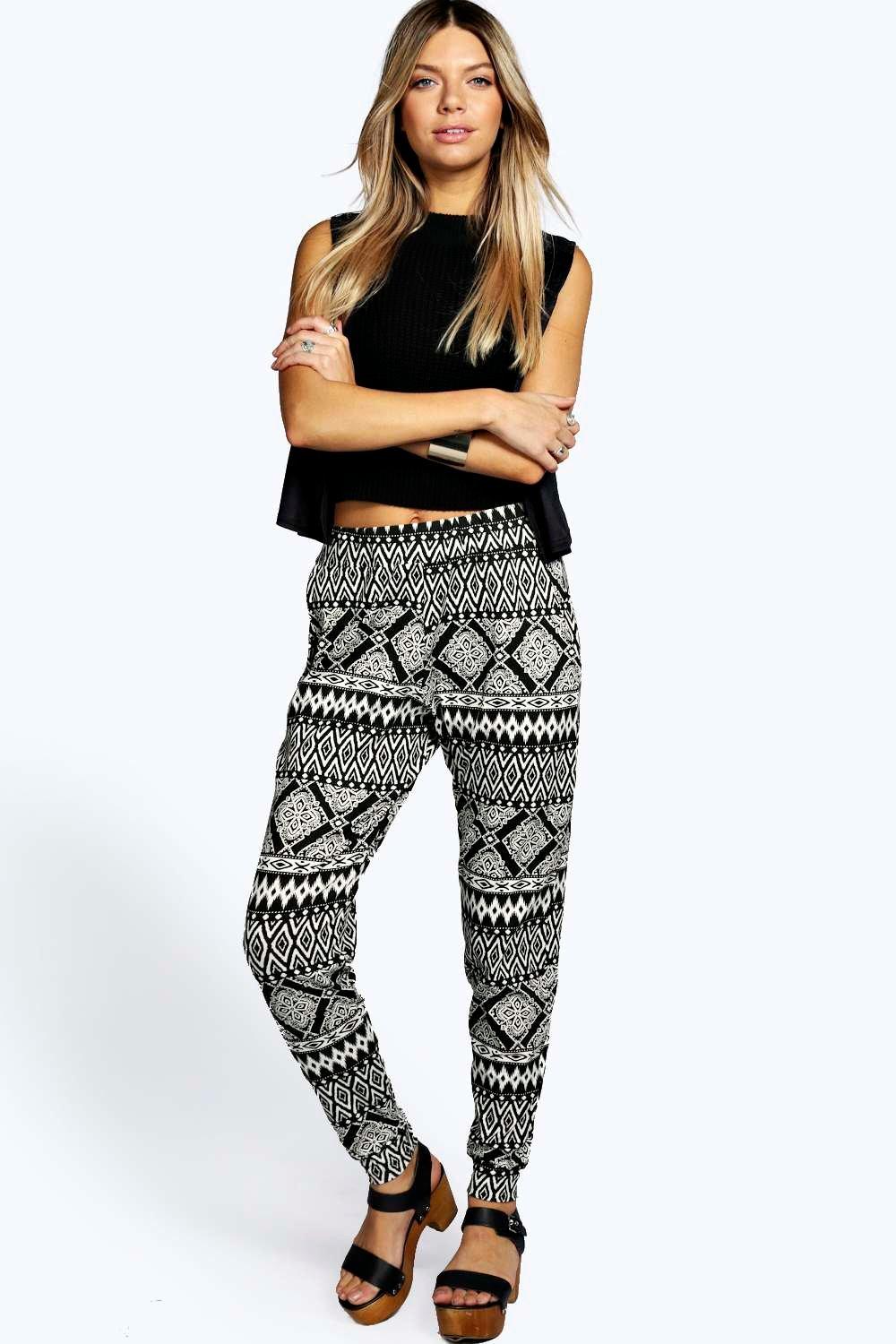 aztec print joggers