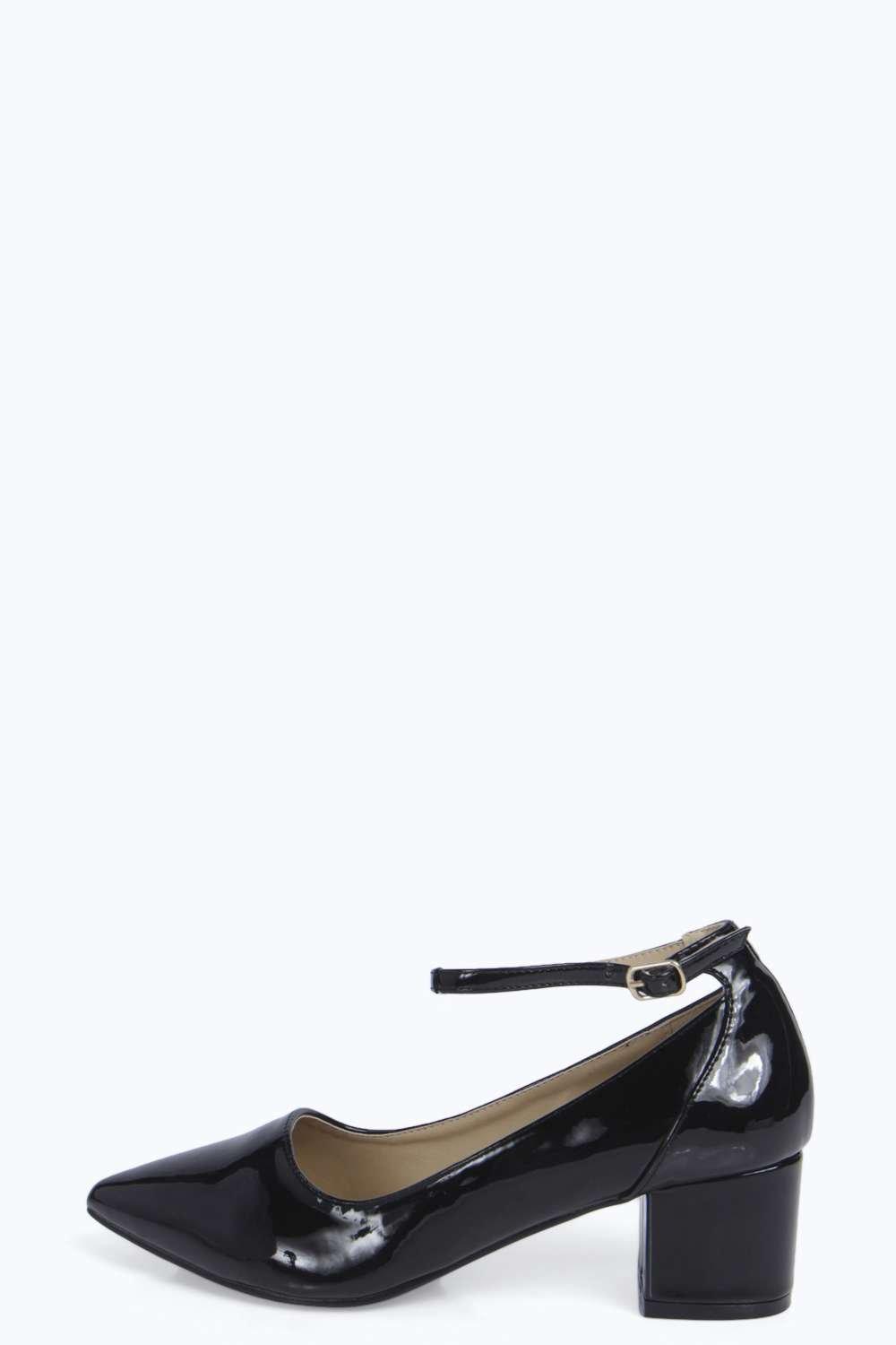 pointed block heel ballets