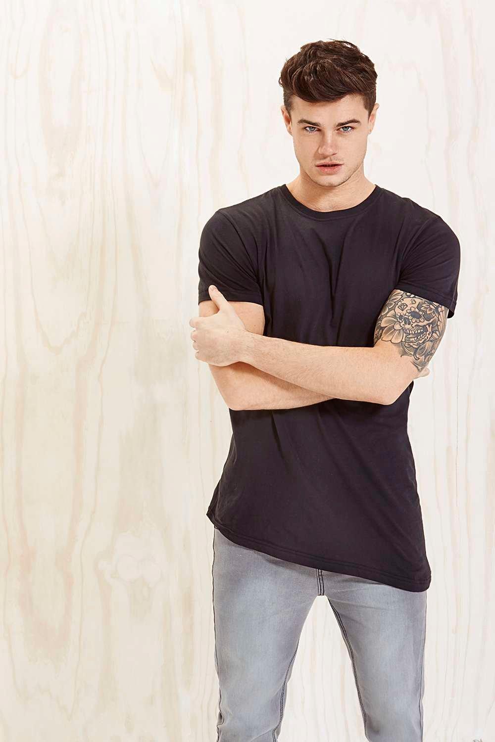 asymmetric t shirt mens