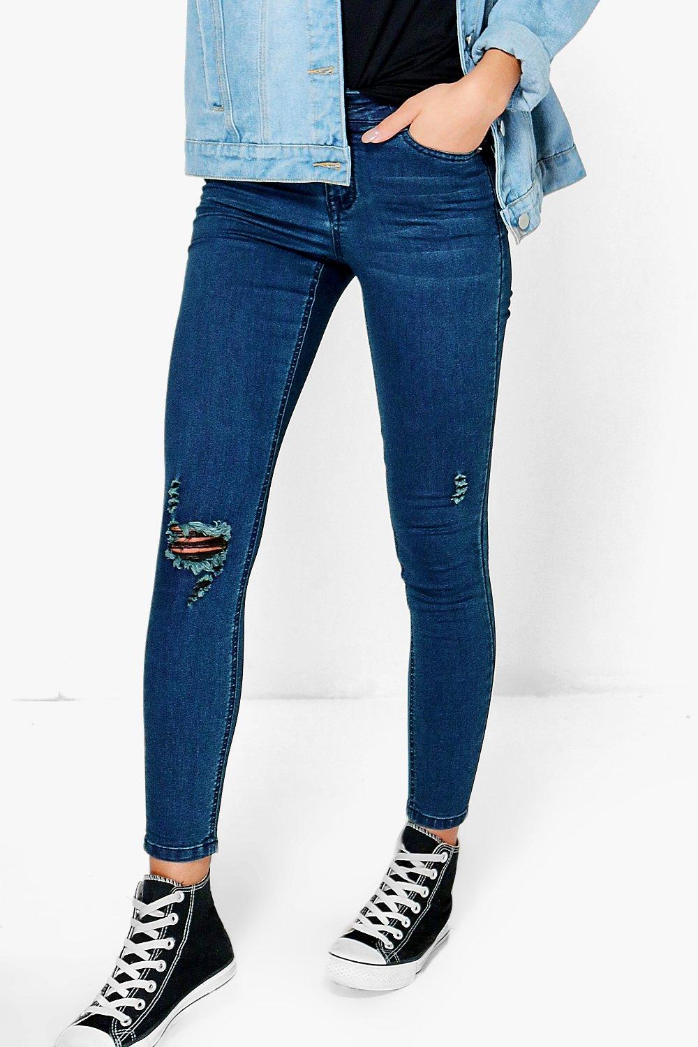 petite destroyed jeans