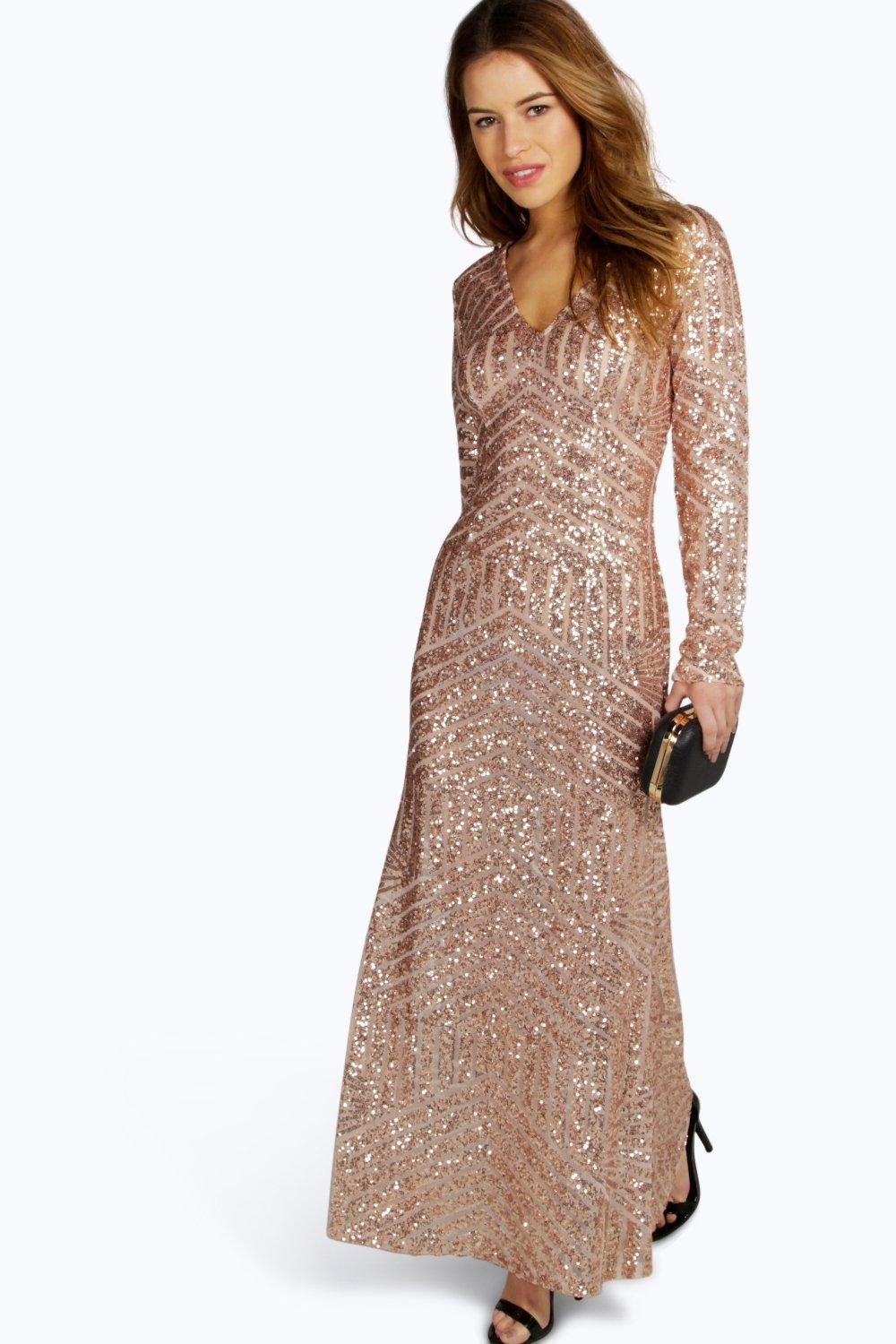 sequin maxi gown